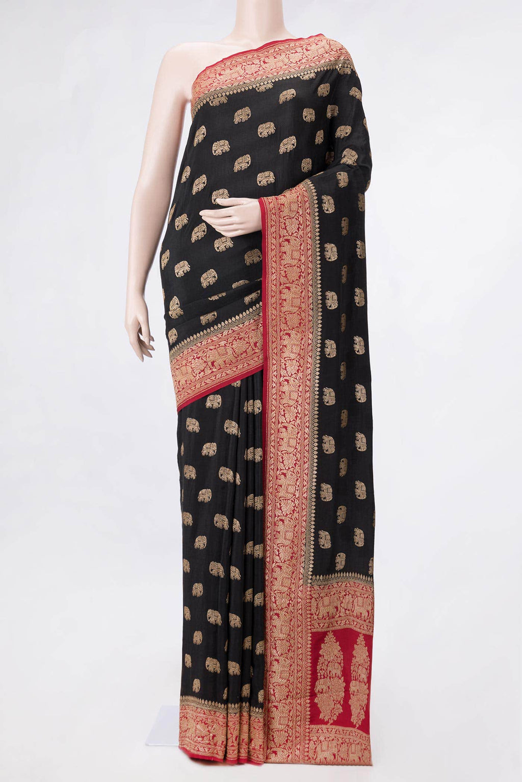 Black Dual Tone Banarasi Georgette Saree