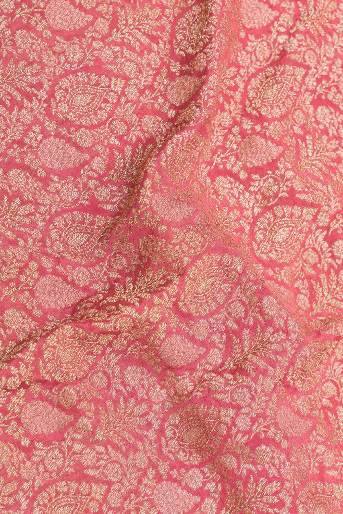 Pink Dual Tone Banarasi Georgette Saree