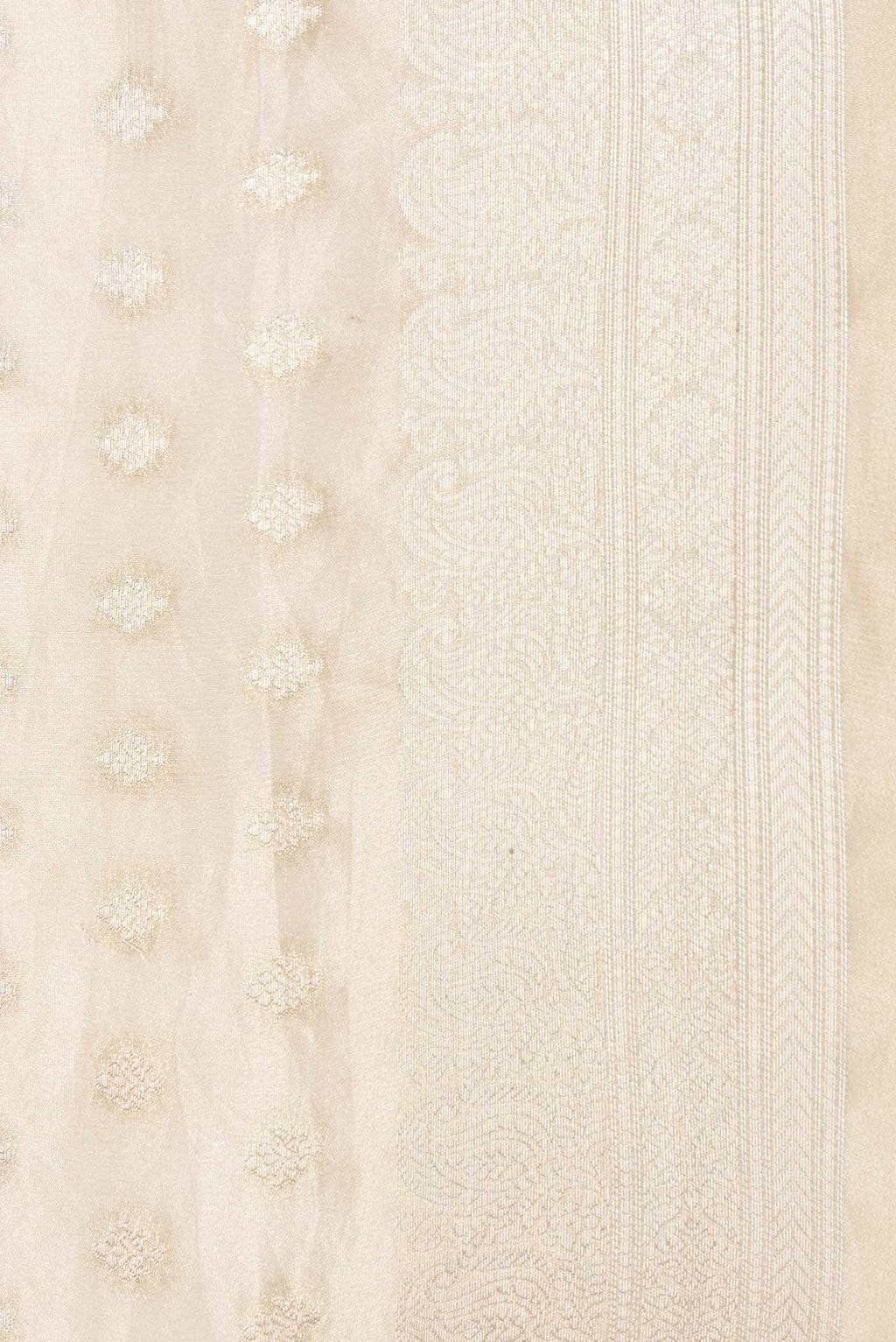Sandal Dual Tone Organza Silk Saree