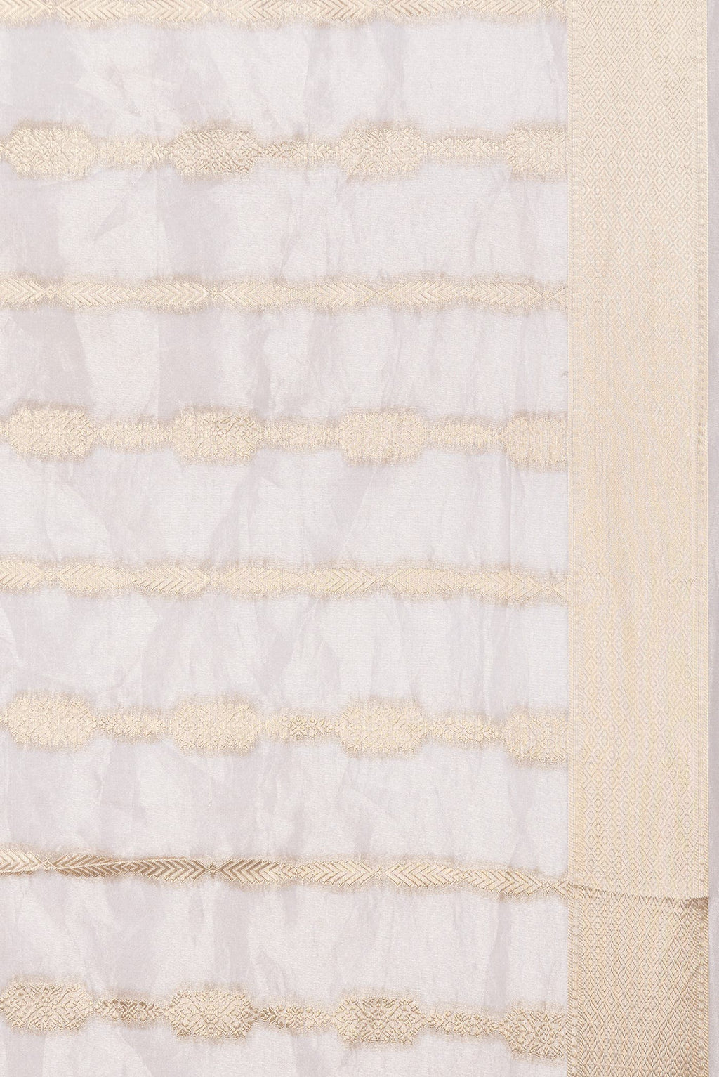 Beige Dual Tone Organza Silk Saree