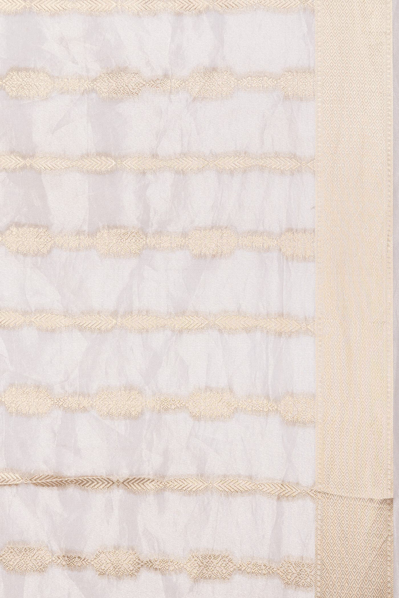 Beige Dual Tone Organza Silk Saree