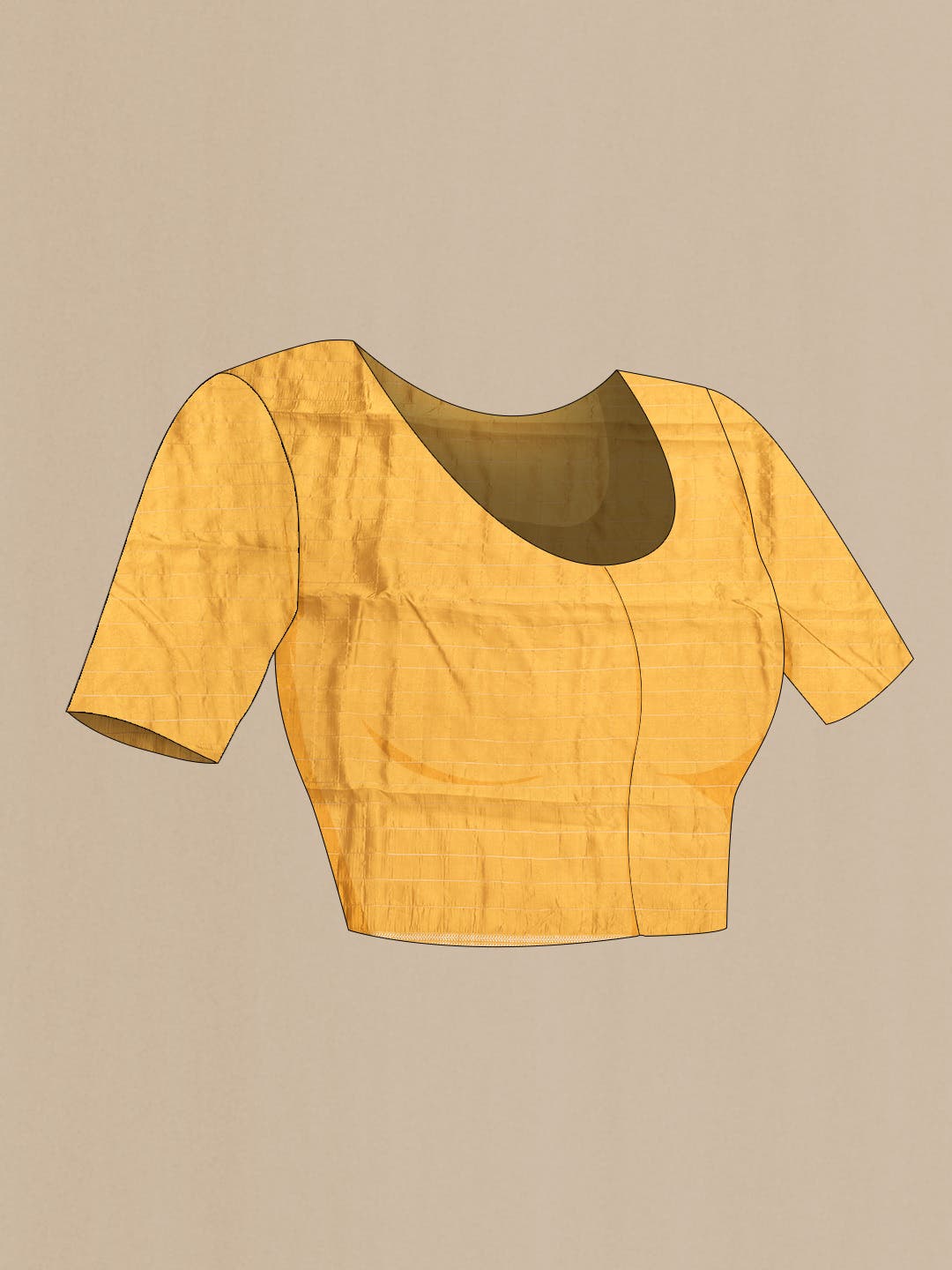 Mustard Dual Tone Banarasi Silk Saree