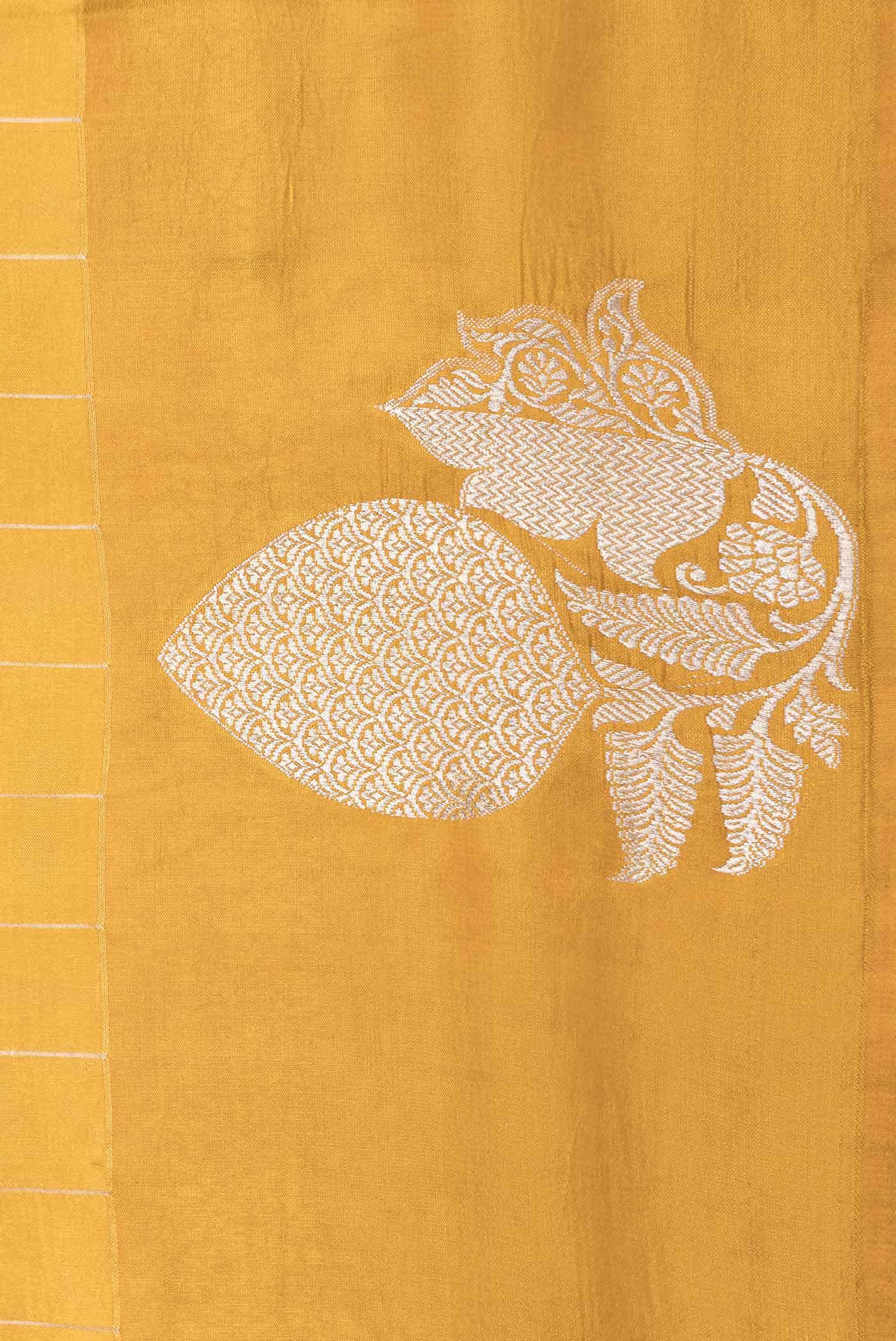 Mustard Dual Tone Banarasi Silk Saree