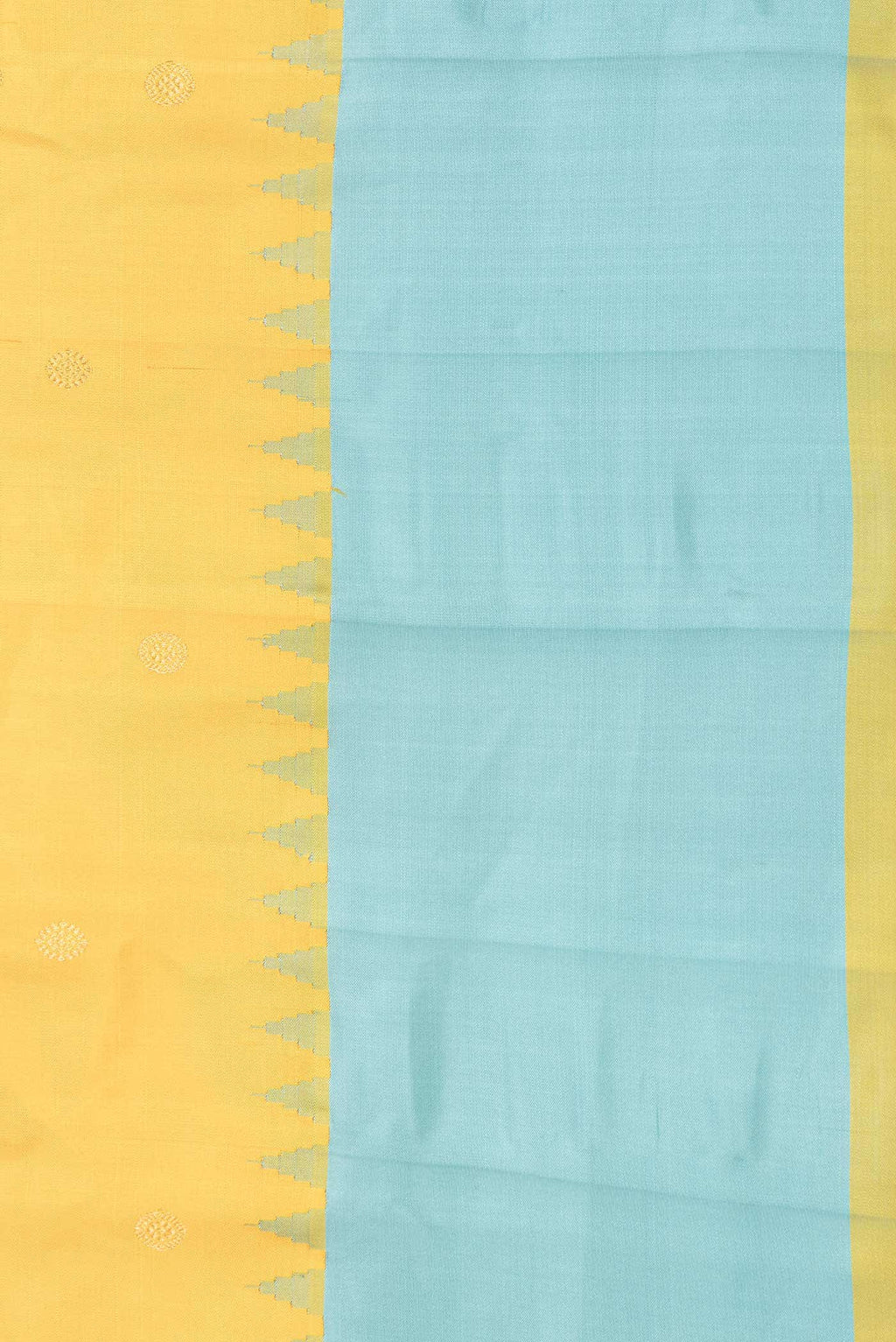 Yellow Dual Tone Gadwal Silk Saree