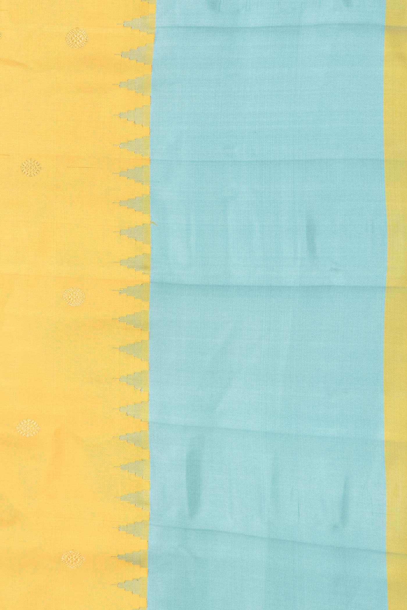 Yellow Dual Tone Gadwal Silk Saree