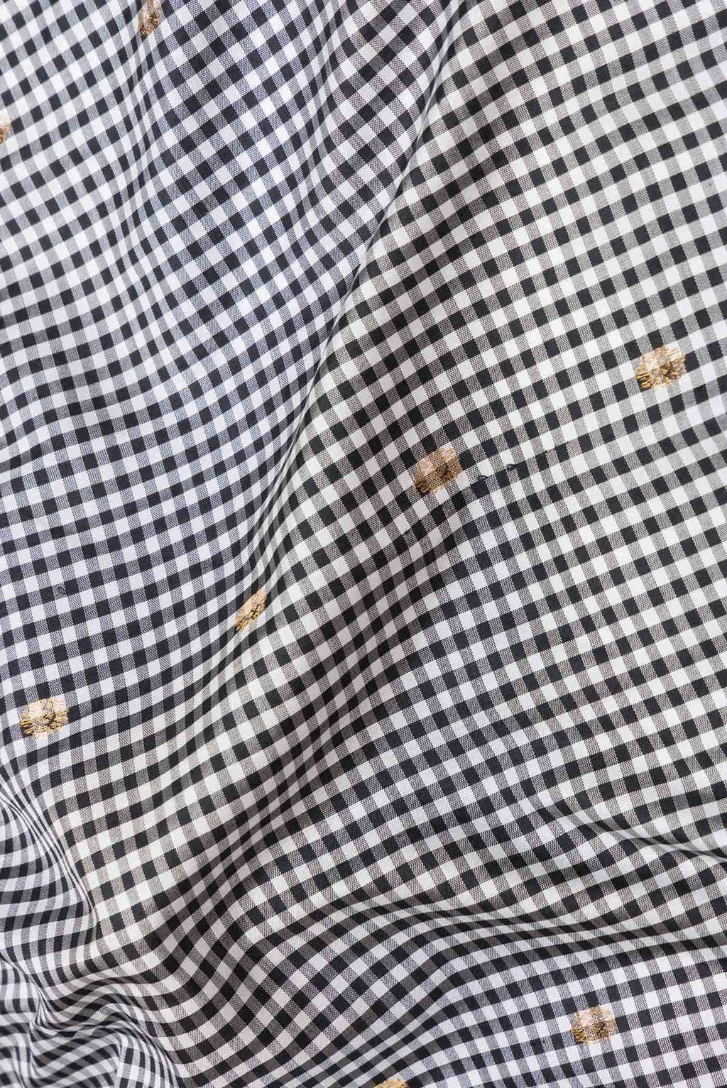Off White and Black Dual Tone Gadwal Silk Saree
