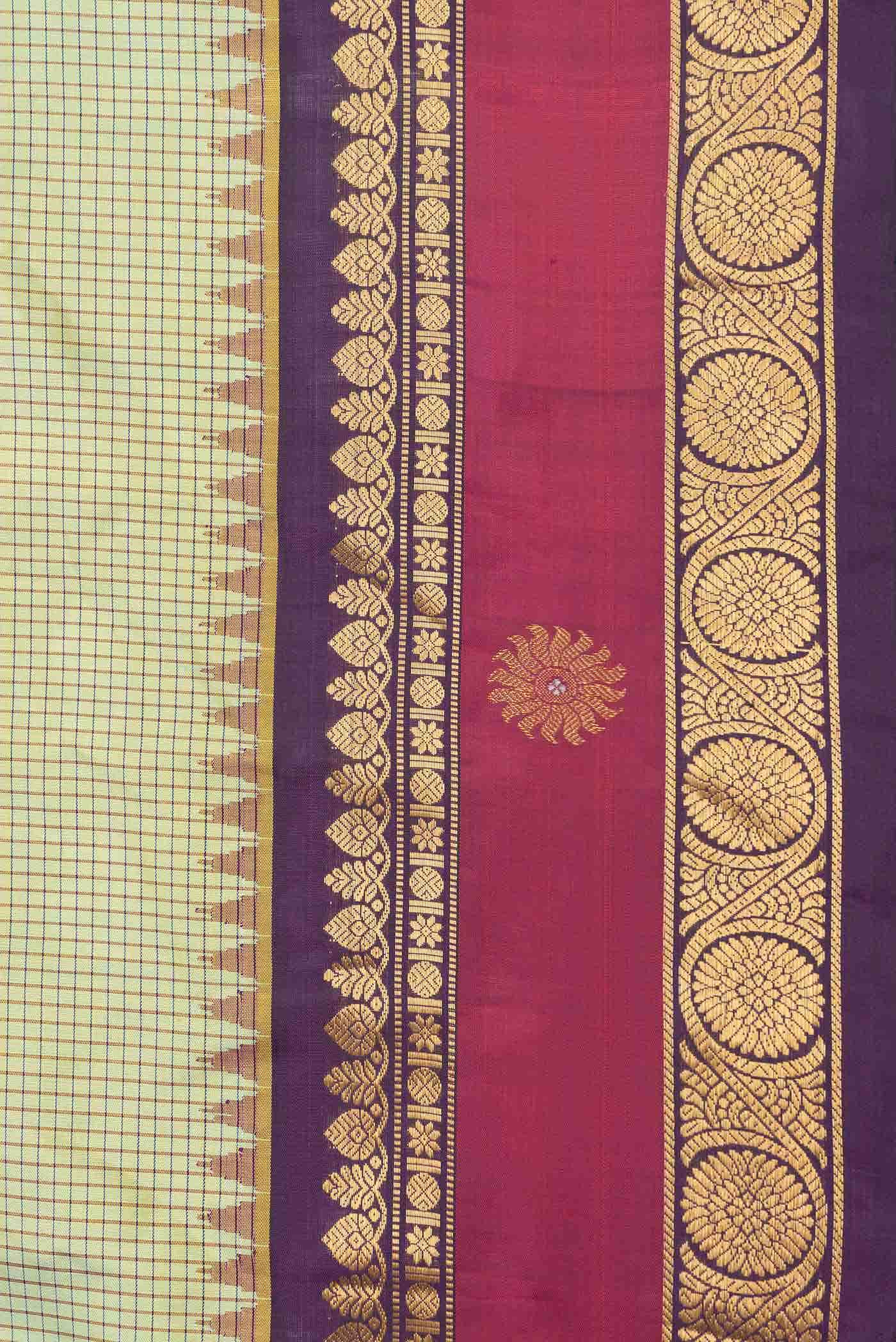 Pink Dual Tone Gadwal Silk Saree