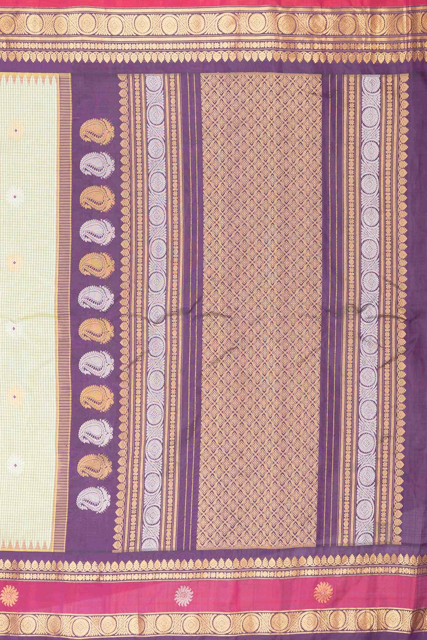 Pink Dual Tone Gadwal Silk Saree