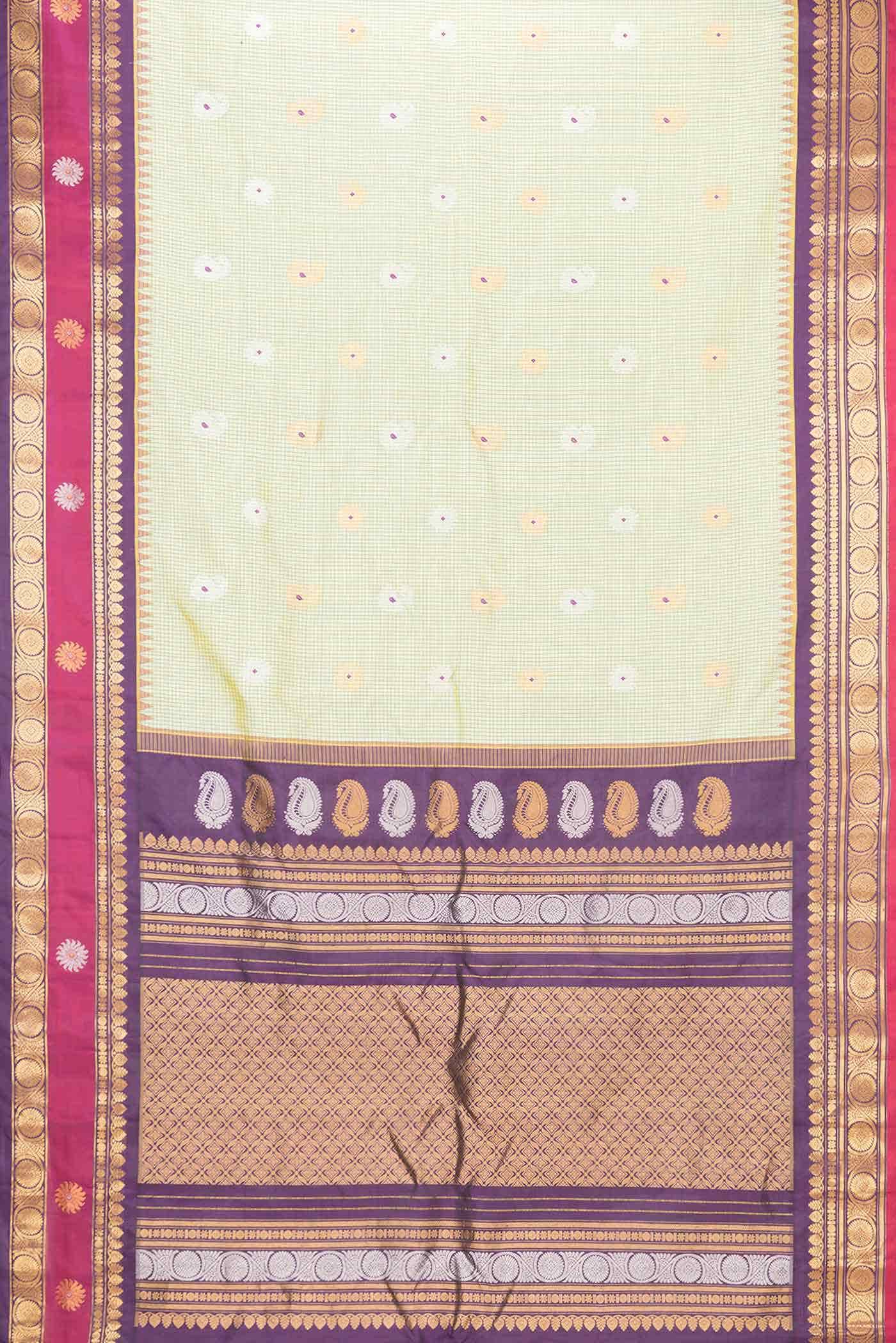 Pink Dual Tone Gadwal Silk Saree