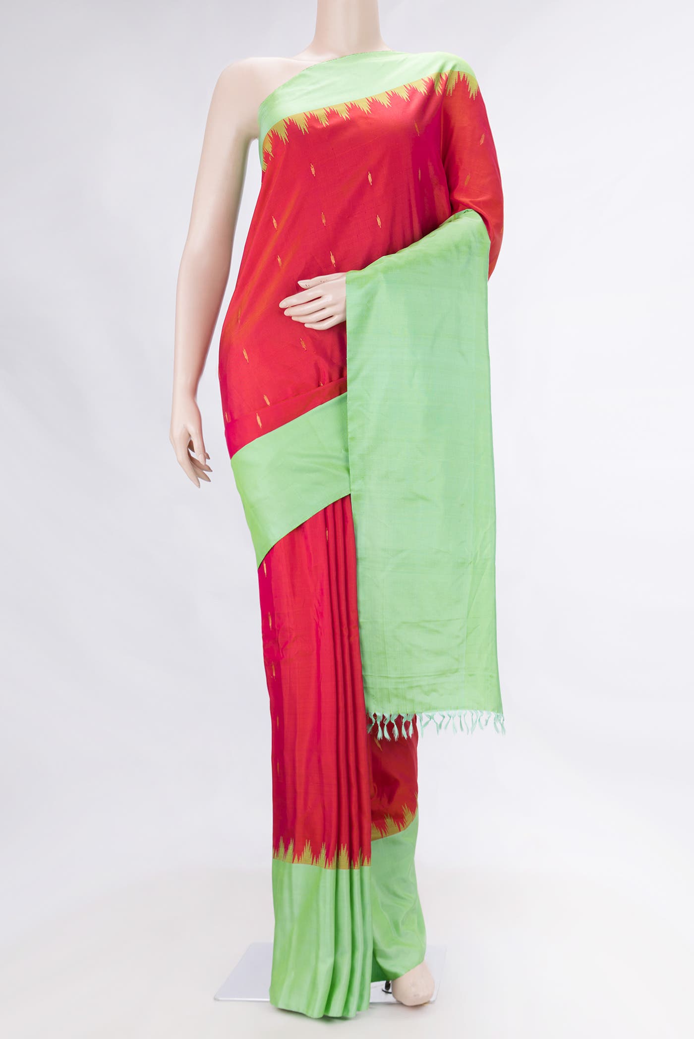 Pink Dual Tone Gadwal Silk Saree