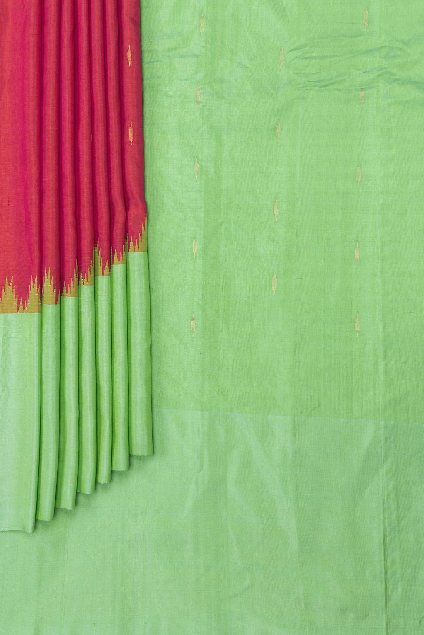 Pink Dual Tone Gadwal Silk Saree
