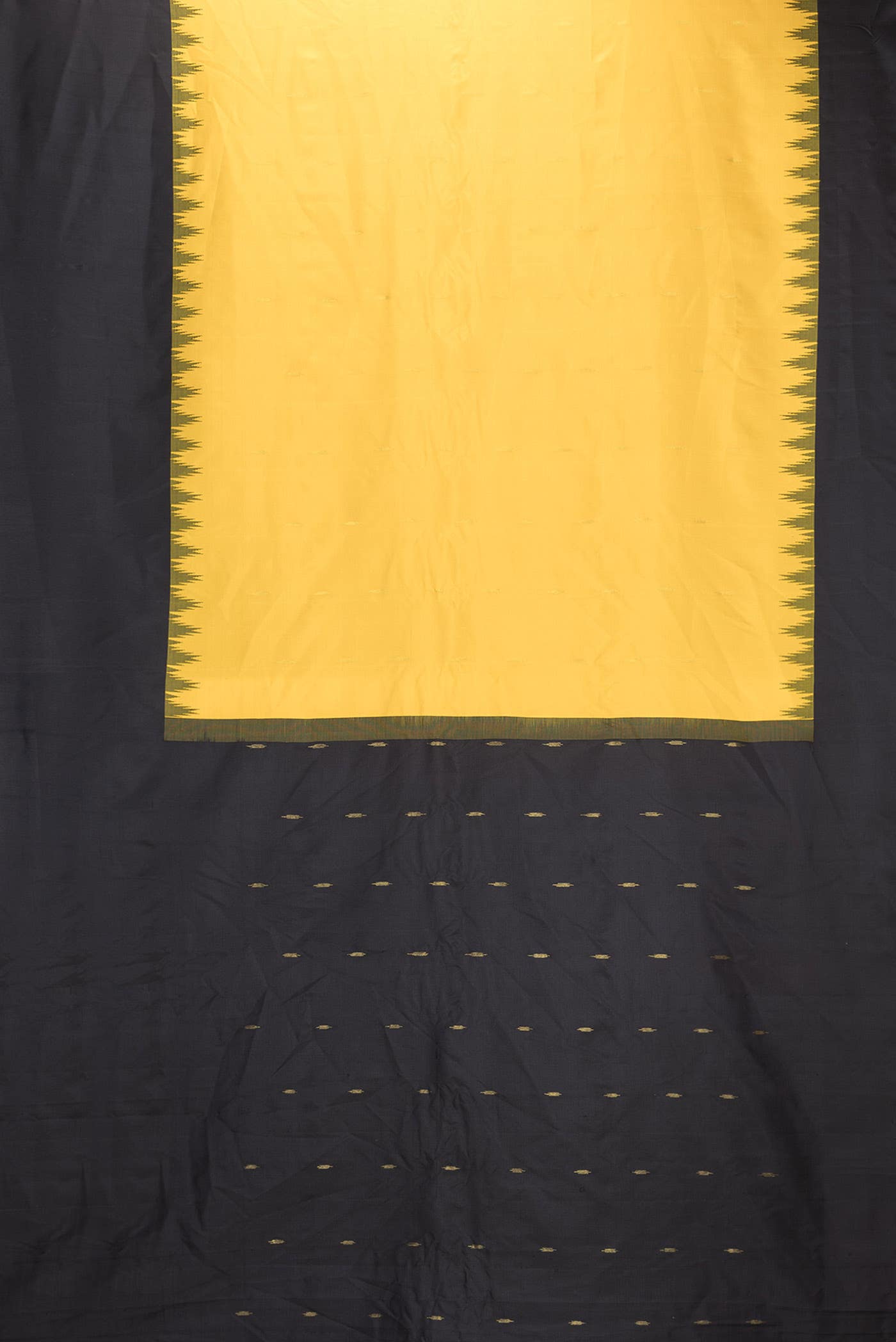 Yellow Dual Tone Gadwal Silk Saree