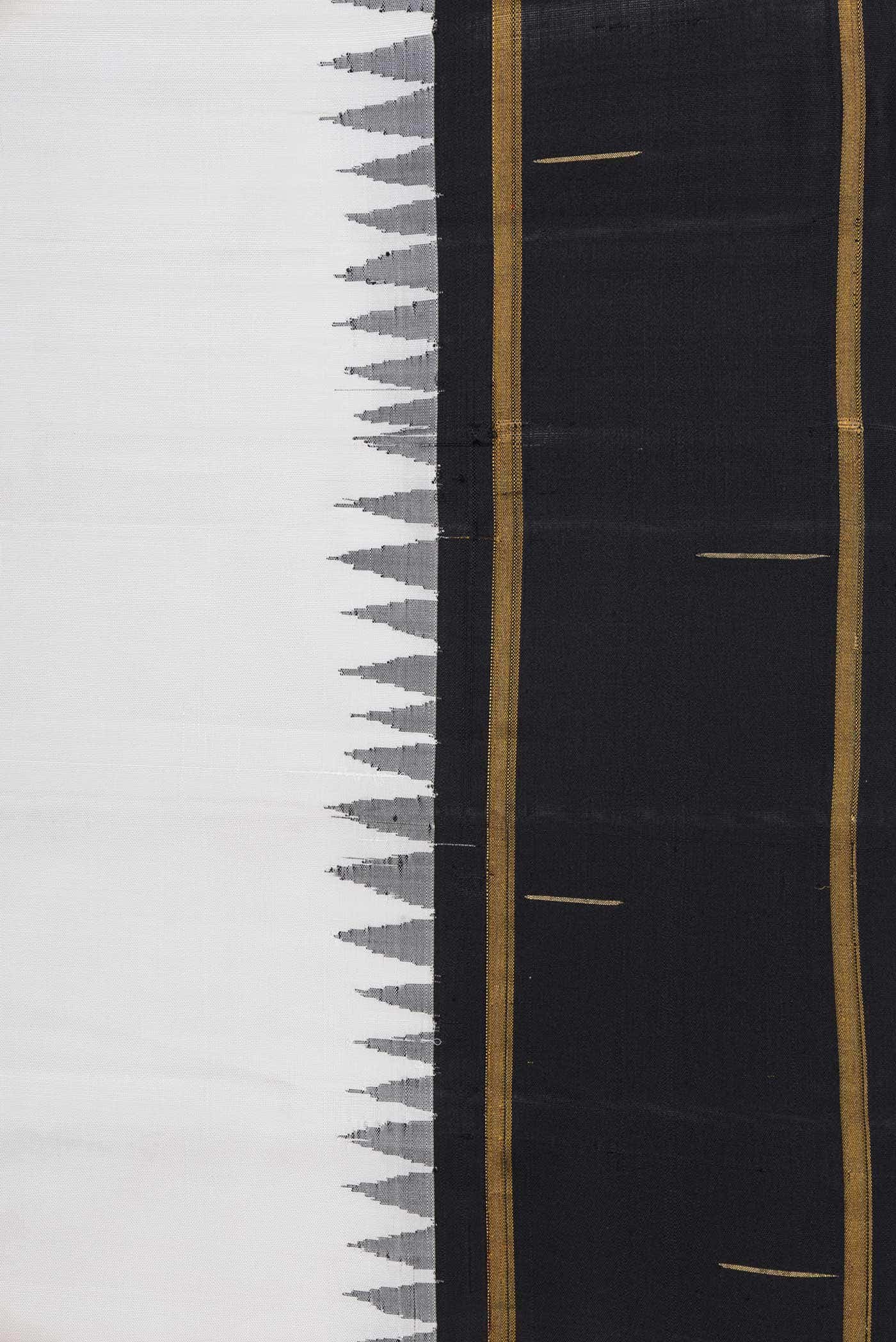 Off White Gadwal Silk Saree