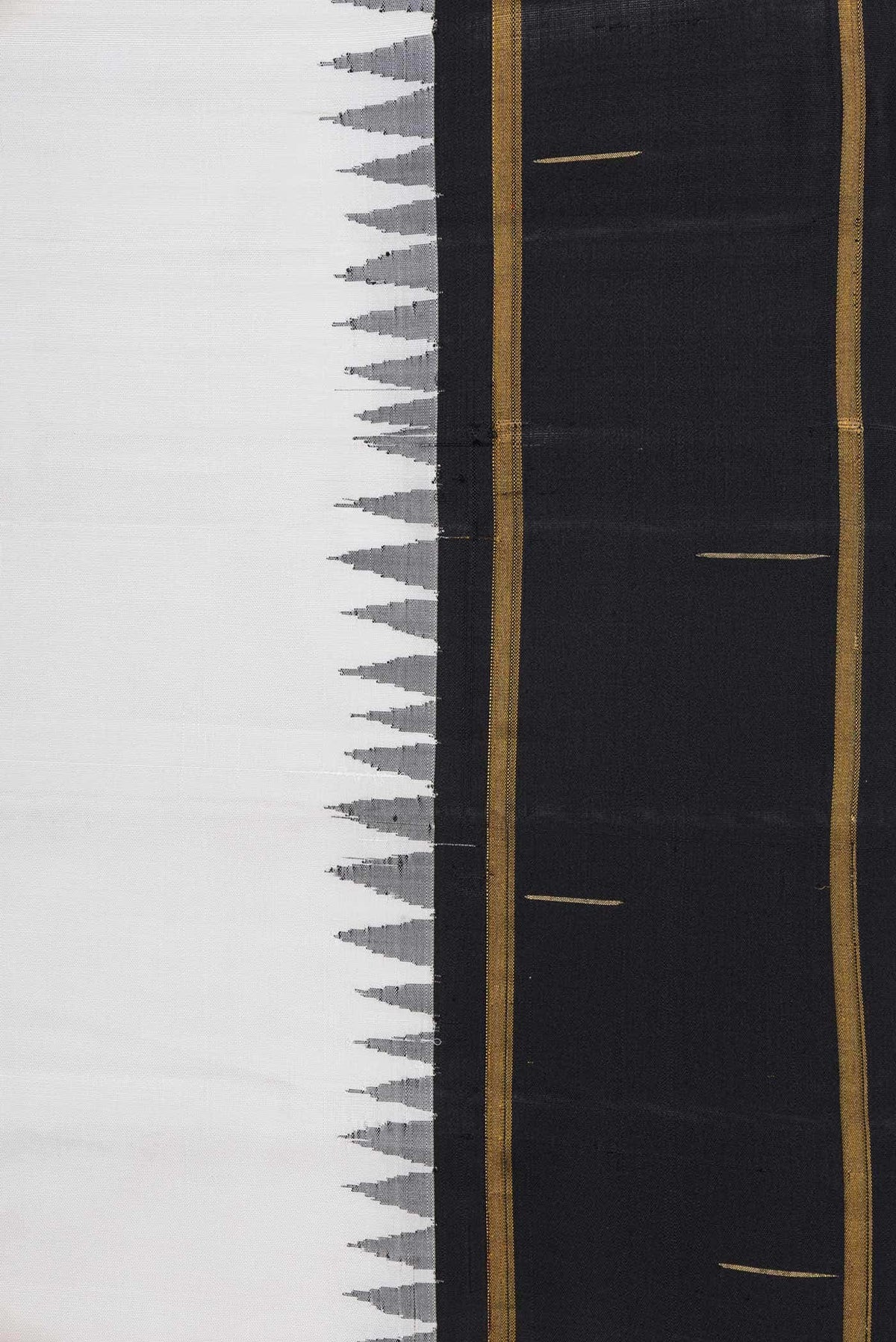 Off White Gadwal Silk Saree