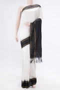 Off White Gadwal Silk Saree