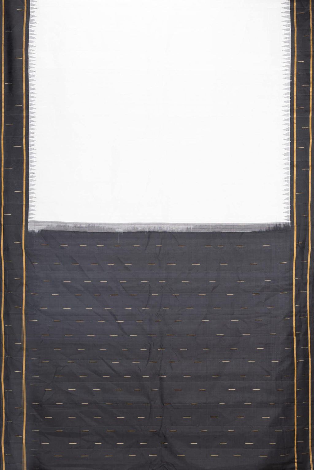 Off White Gadwal Silk Saree