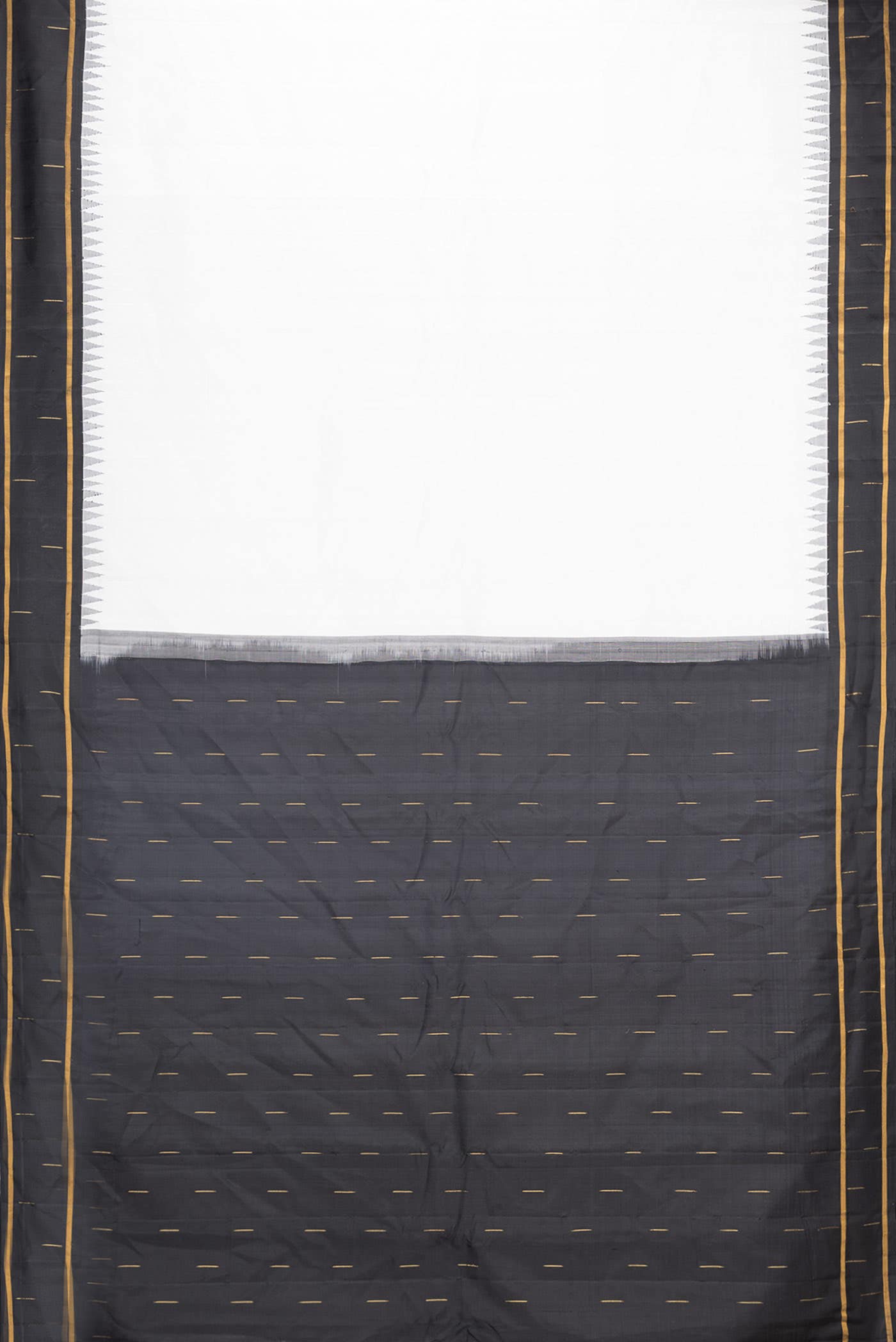 Off White Gadwal Silk Saree