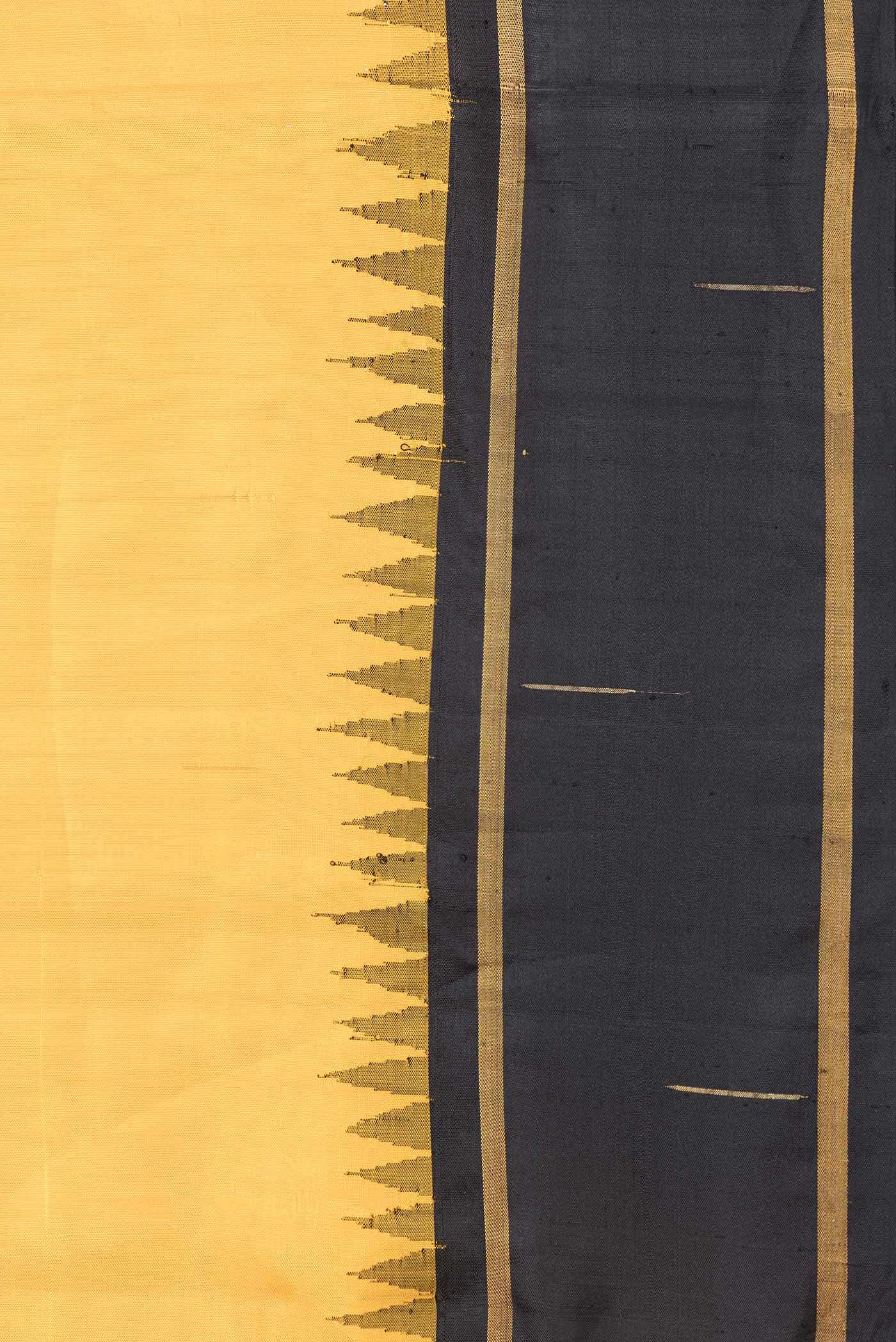 Yellow Dual Tone Gadwal Silk Saree