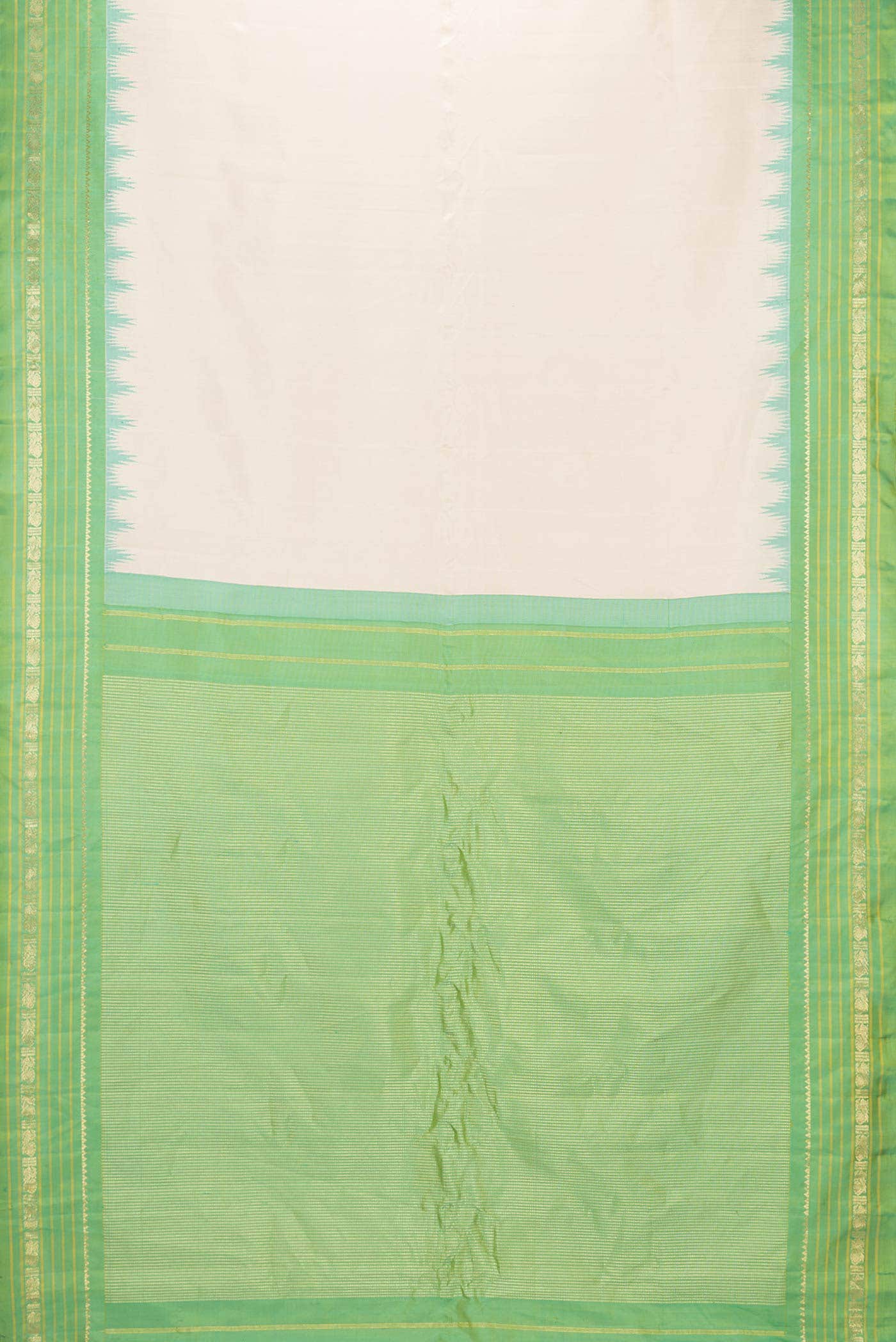 Beige Dual Tone Gadwal Silk Saree