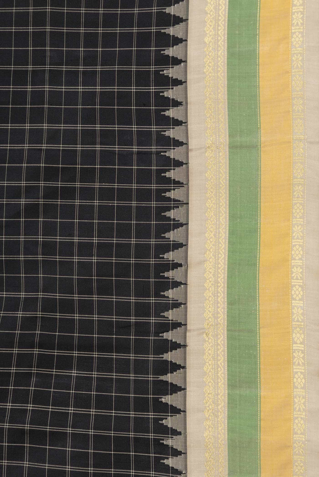 Black Gadwal Silk Saree