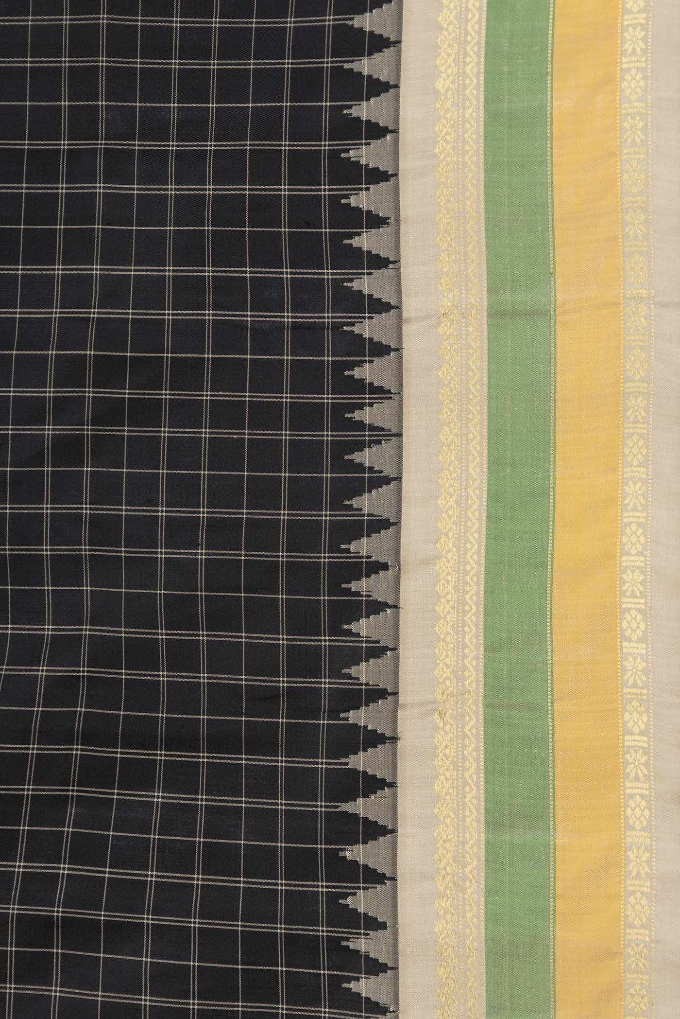 Black Gadwal Silk Saree