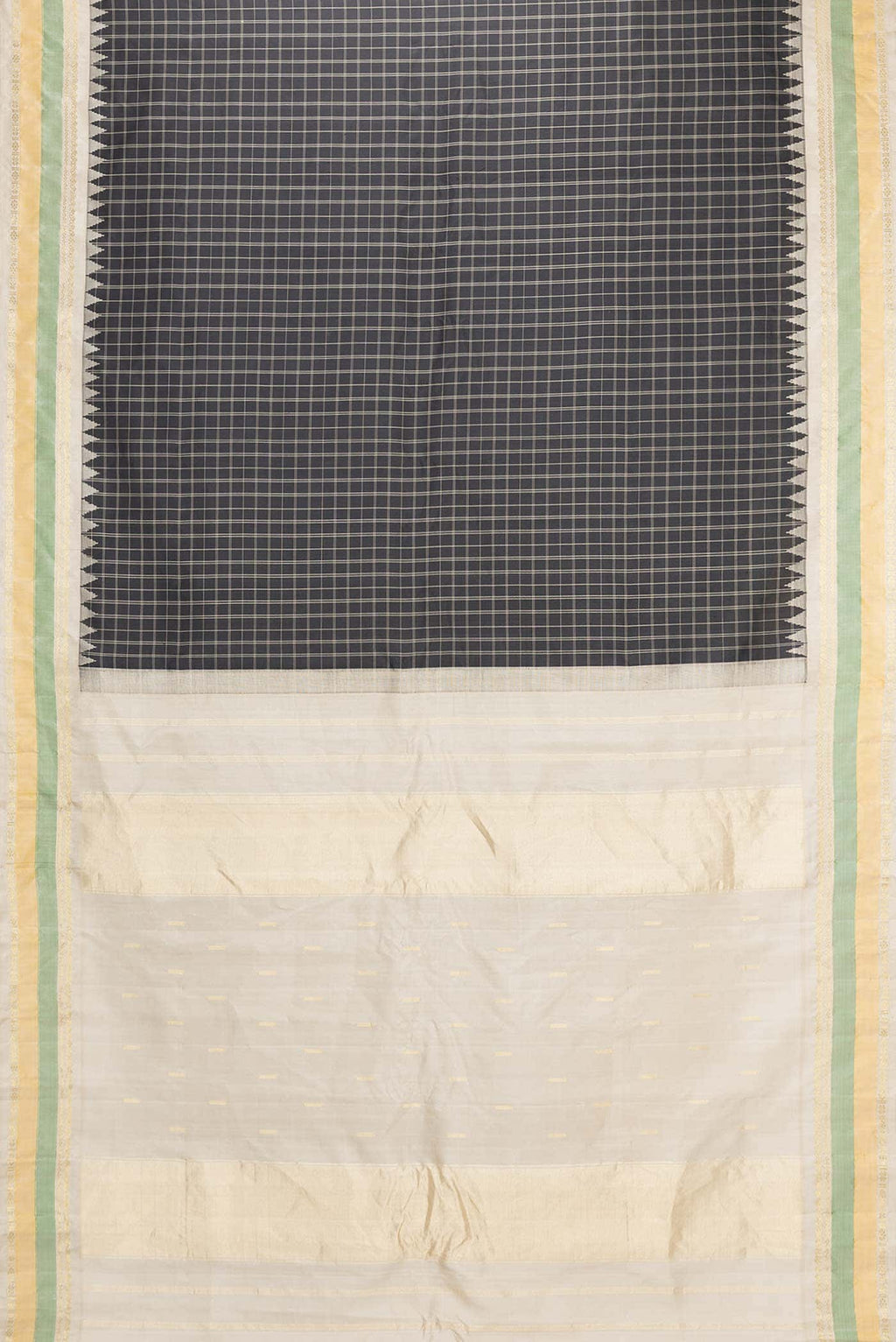 Black Gadwal Silk Saree