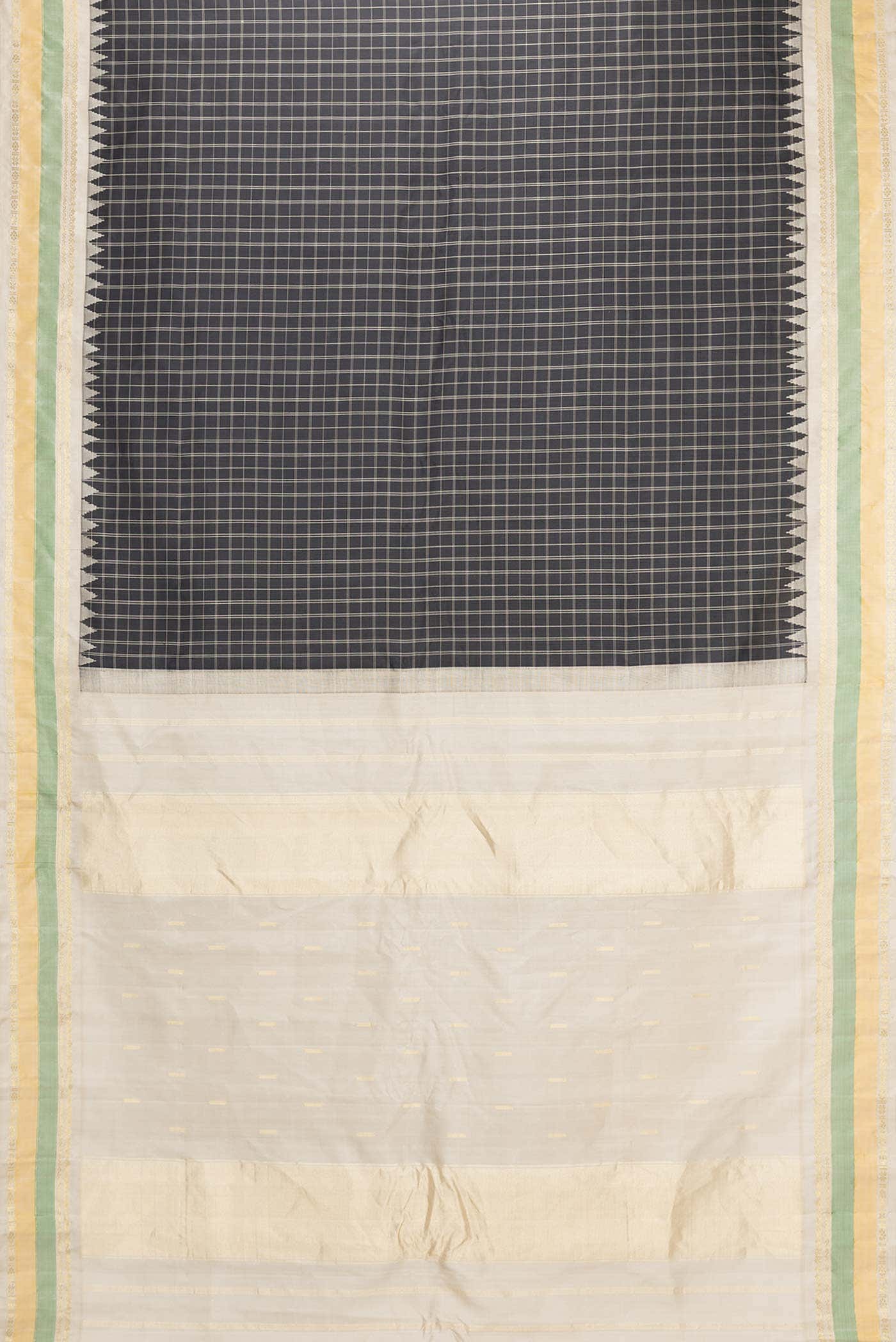 Black Gadwal Silk Saree