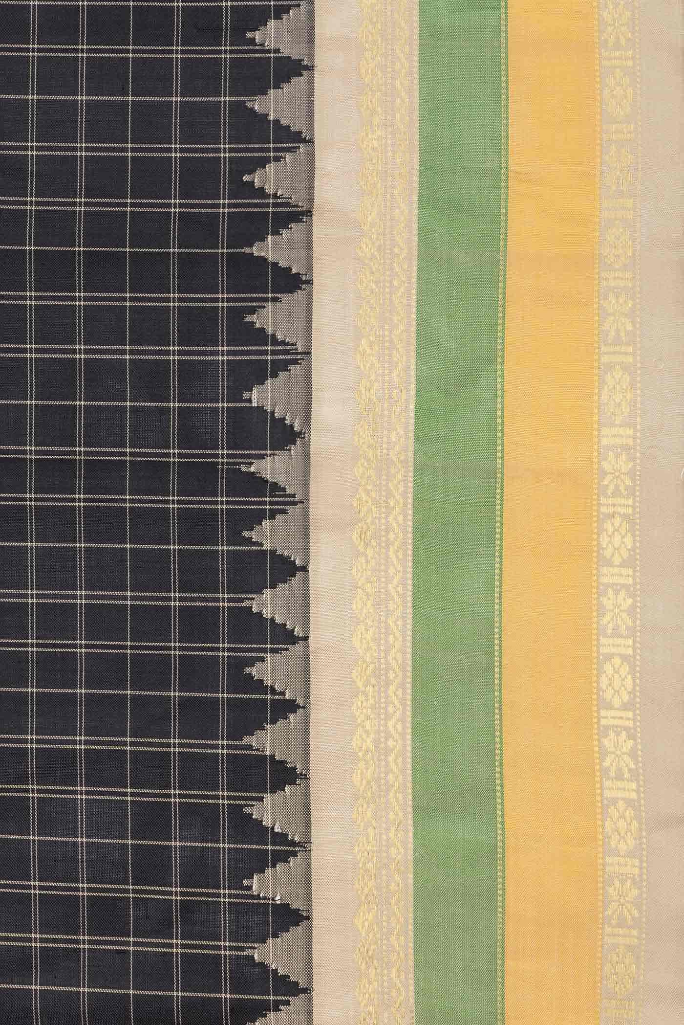 Black Dual Tone Gadwal Silk Saree