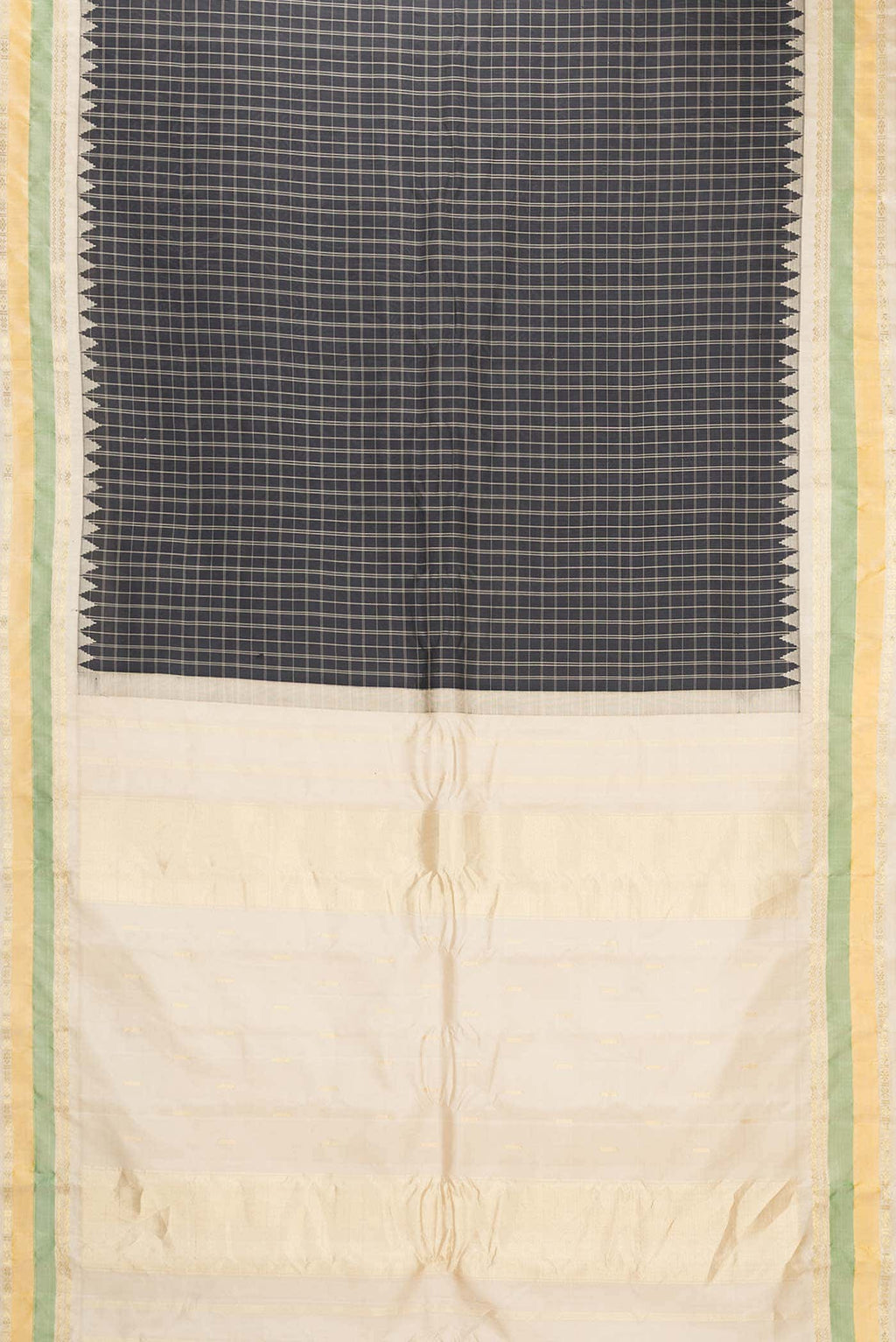Black Dual Tone Gadwal Silk Saree