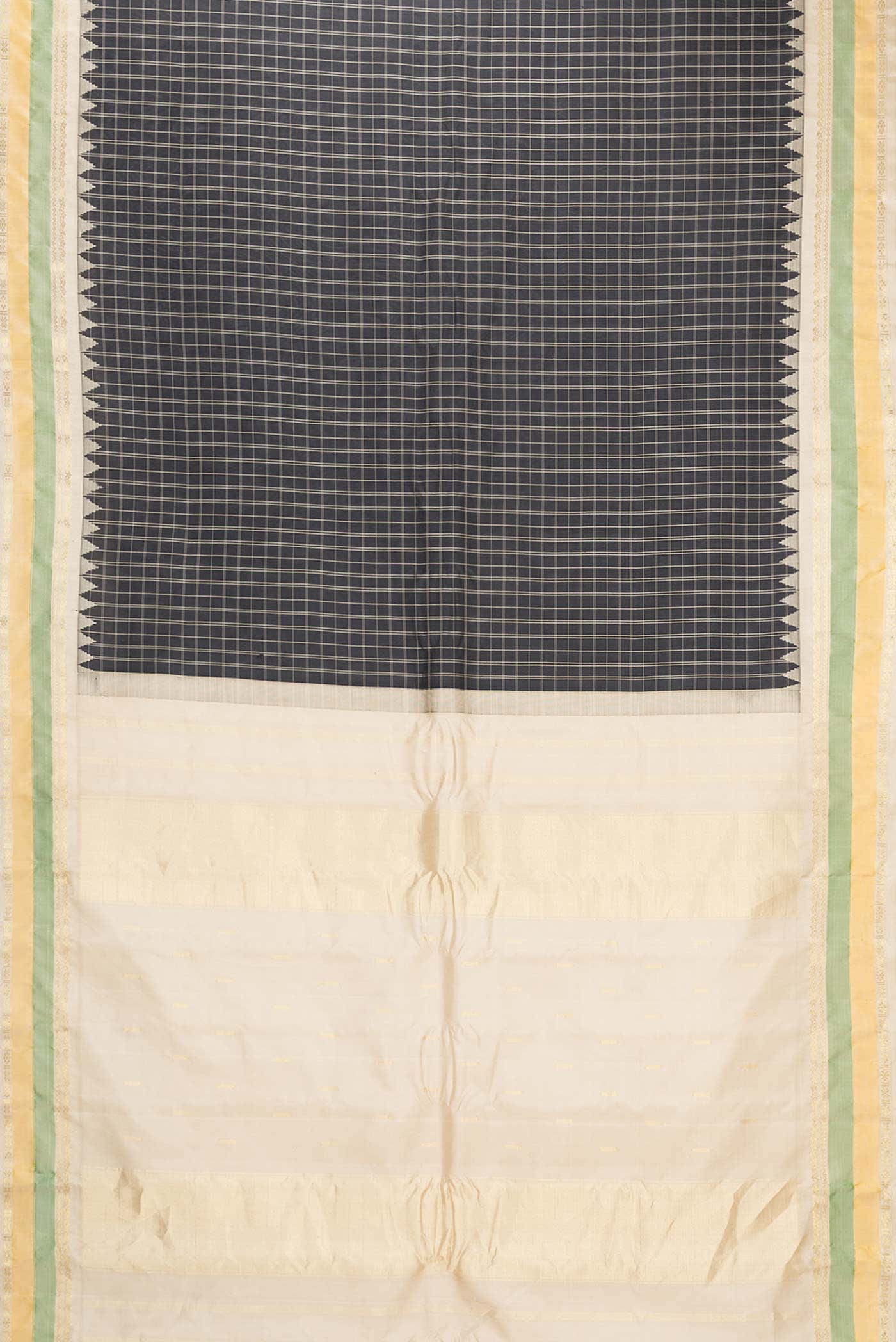 Black Dual Tone Gadwal Silk Saree