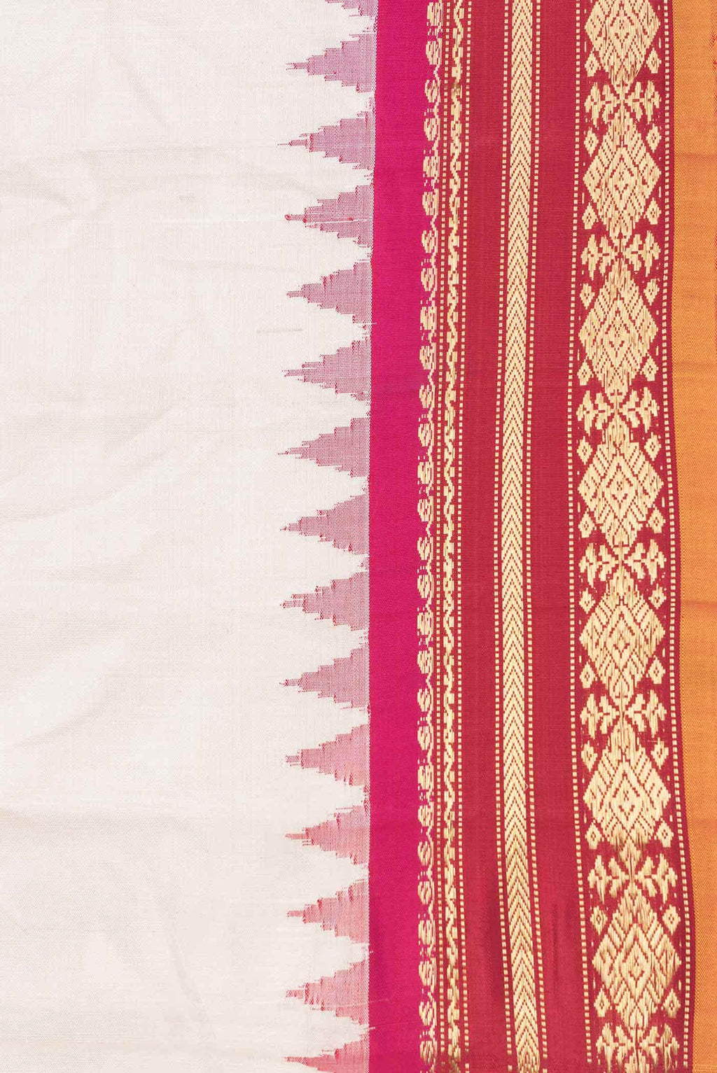 Sandal Dual Tone Gadwal Silk Saree
