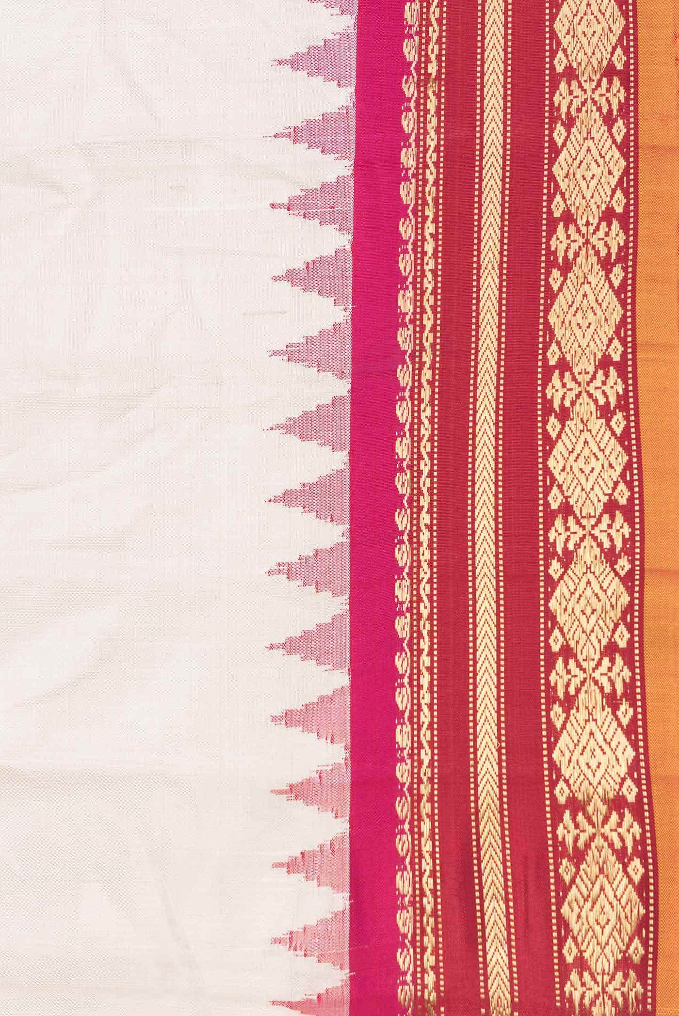 Sandal Dual Tone Gadwal Silk Saree