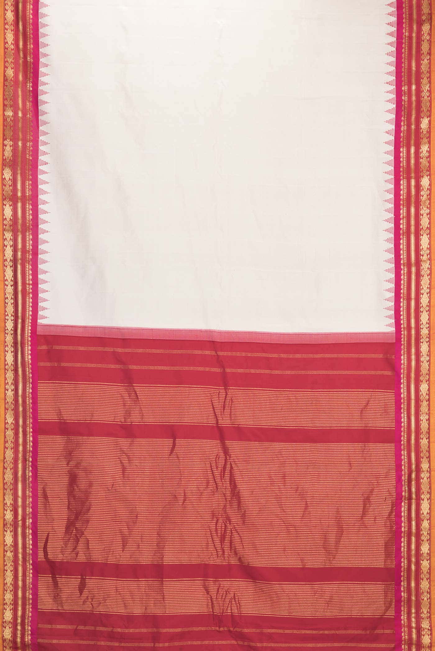 Sandal Dual Tone Gadwal Silk Saree