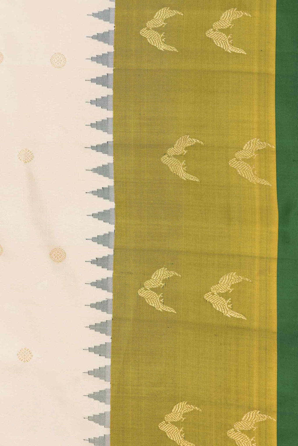 Beige Dual Tone Gadwal Silk Saree