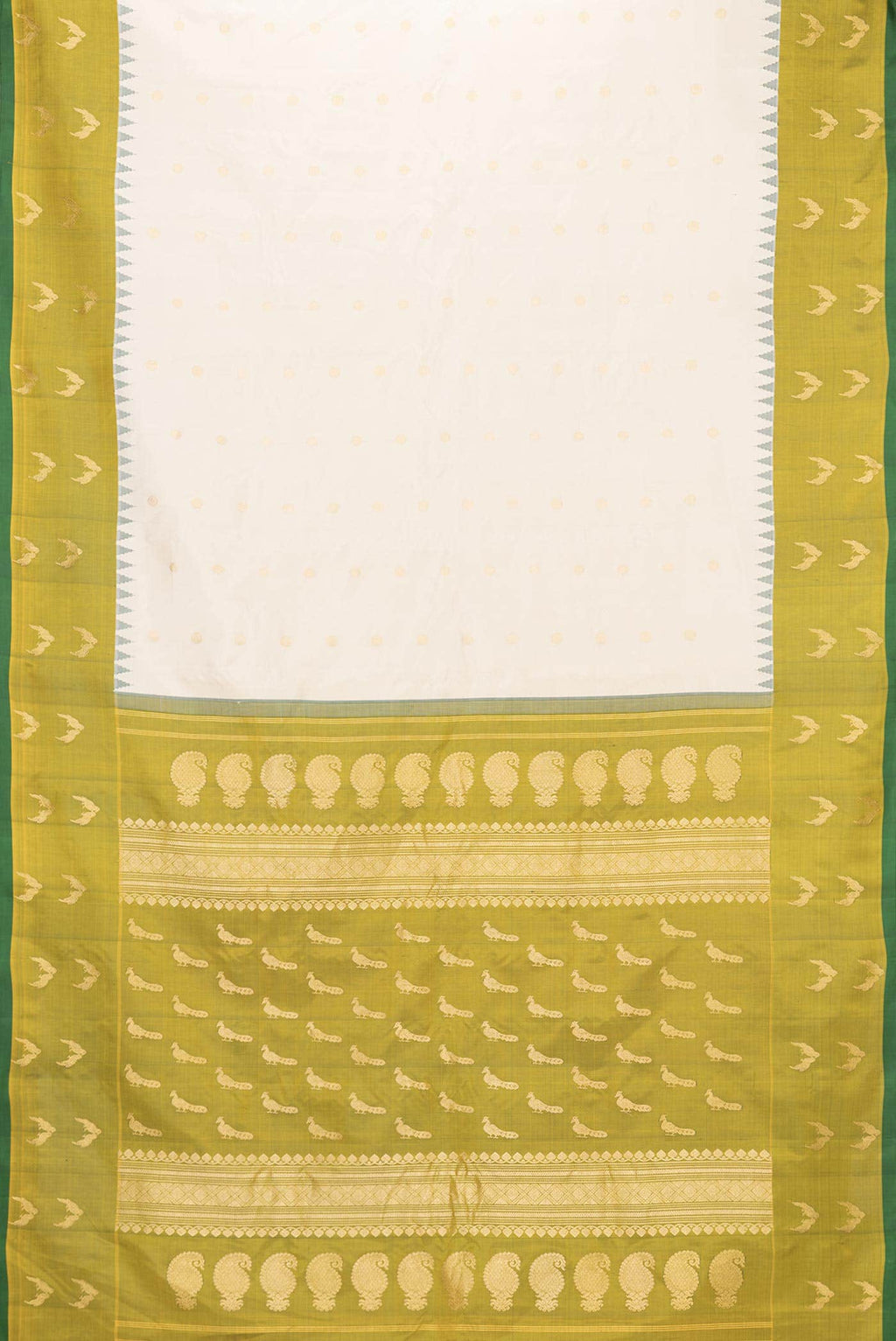 Beige Dual Tone Gadwal Silk Saree