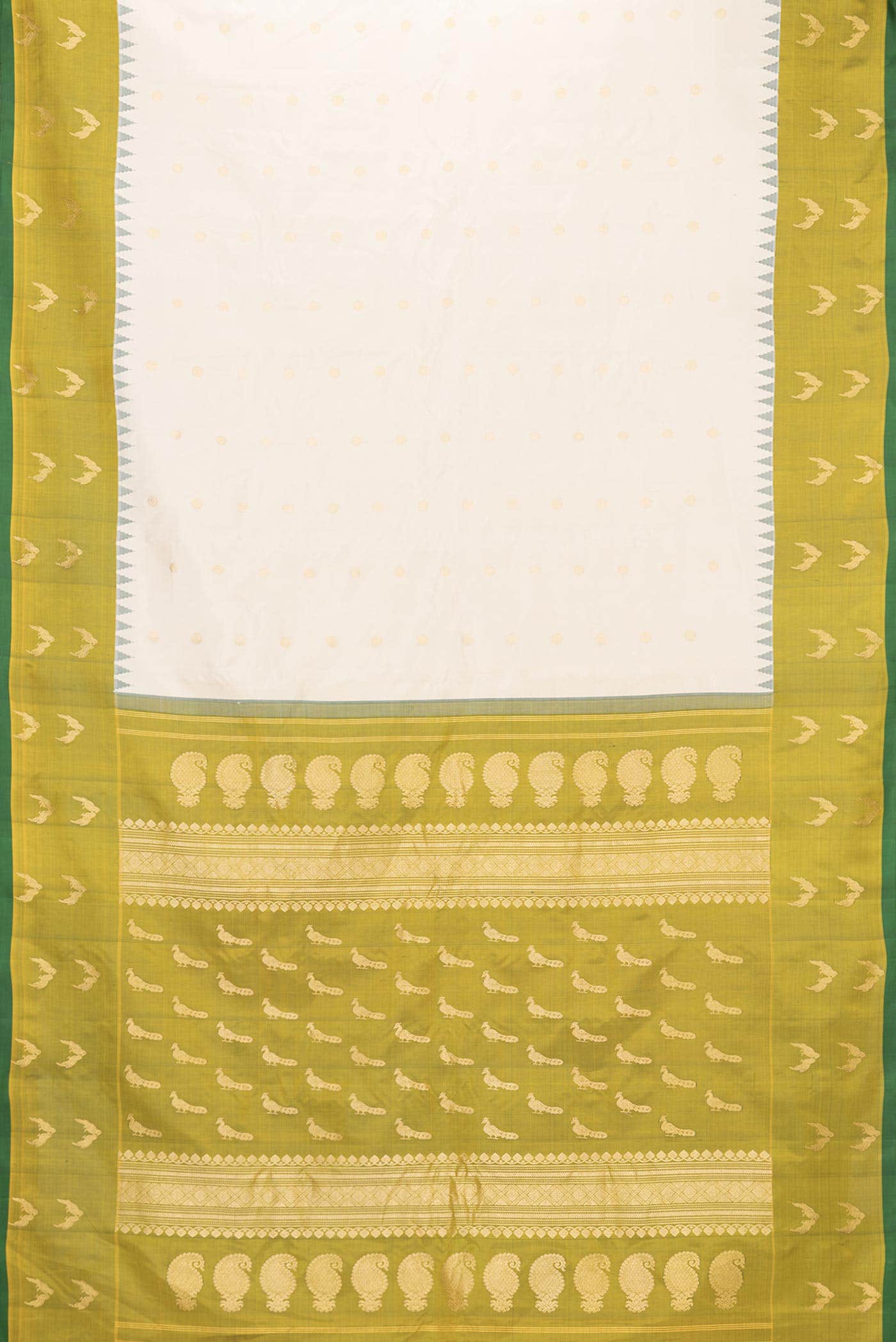 Beige Dual Tone Gadwal Silk Saree