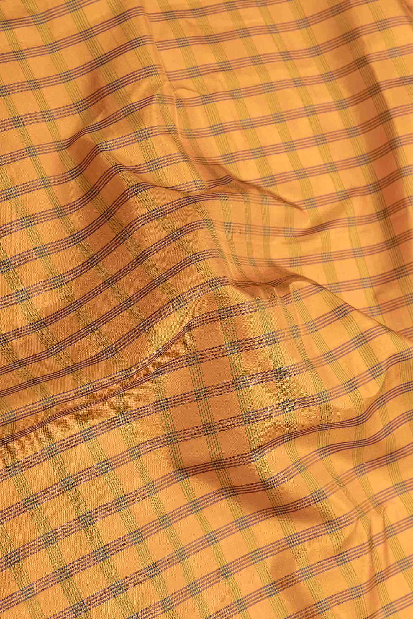 Mustard Dual Tone Gadwal Silk Saree