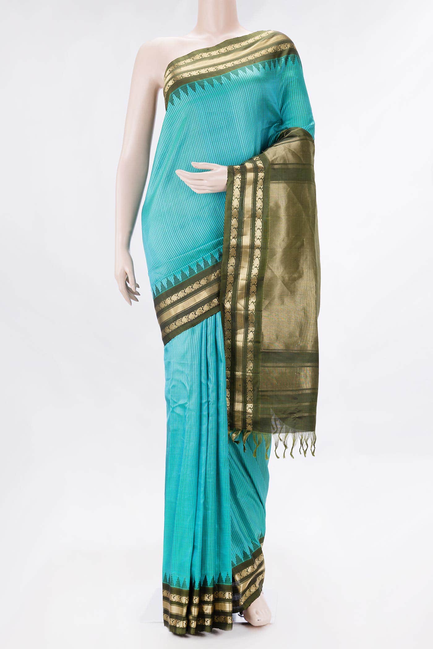 Green Gadwal Silk Saree