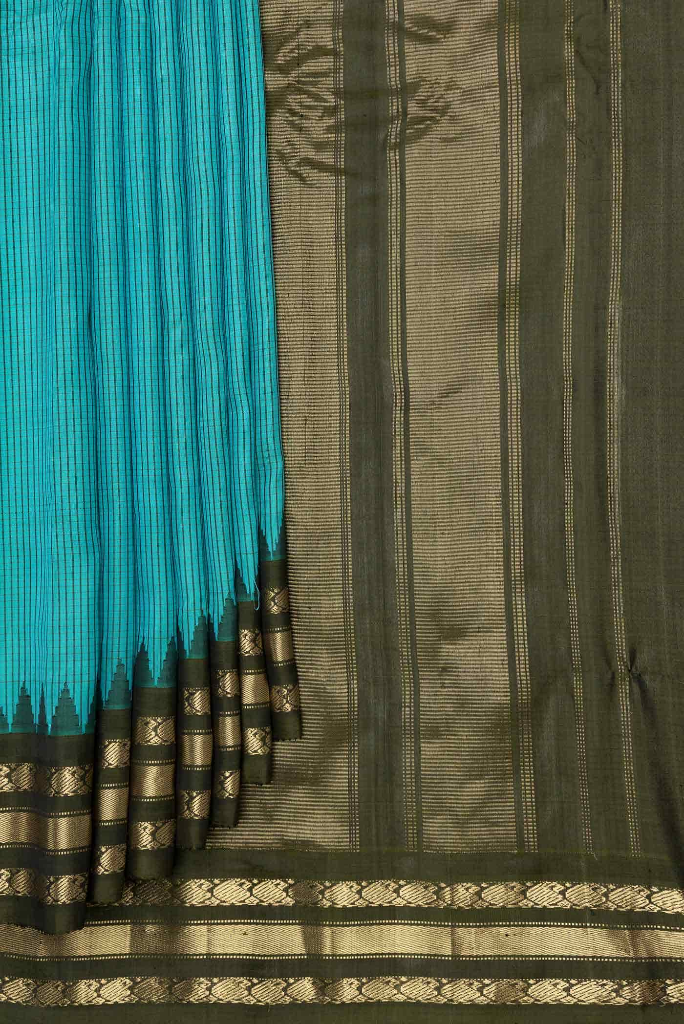 Green Gadwal Silk Saree
