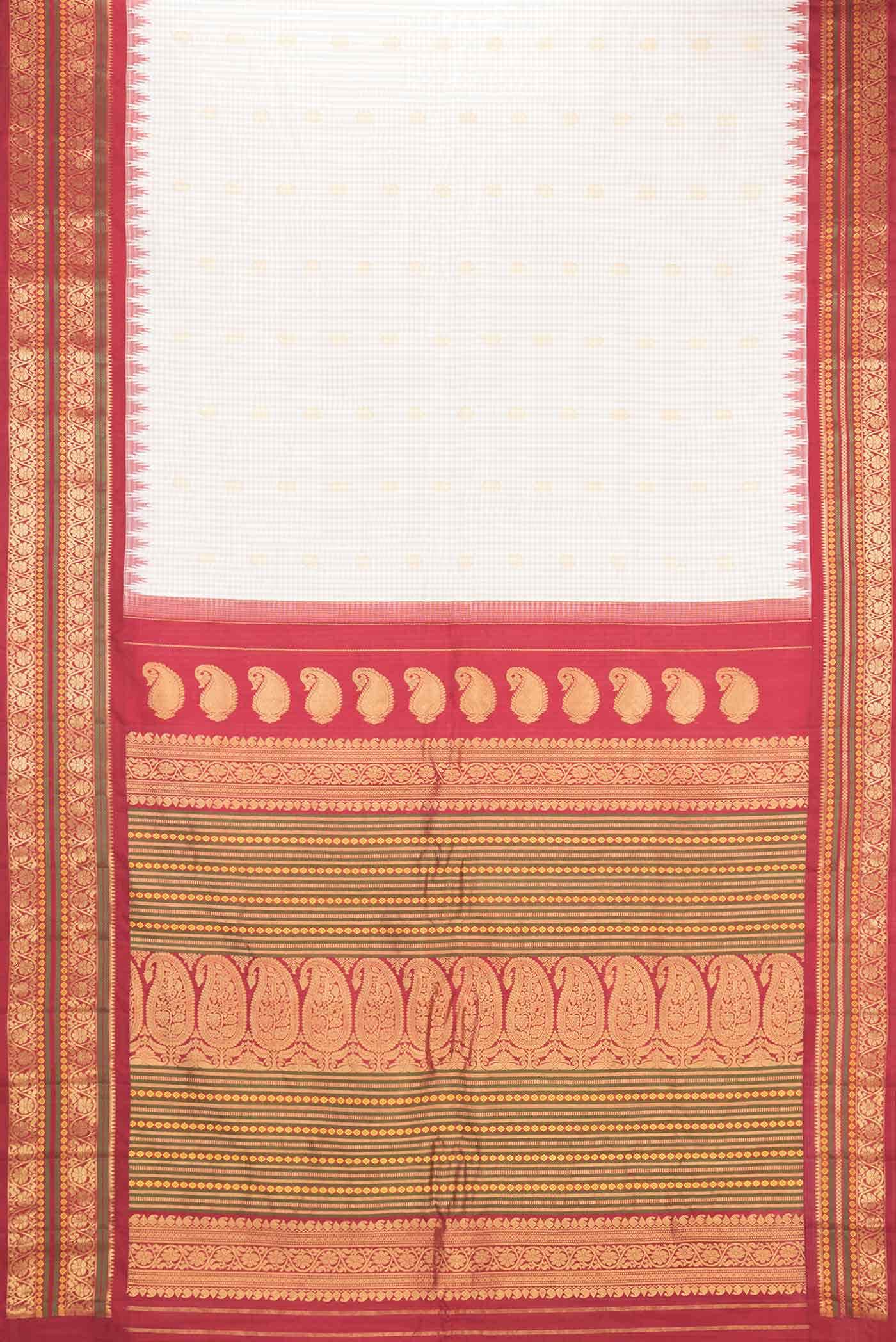 Beige Dual Tone Gadwal Silk Saree