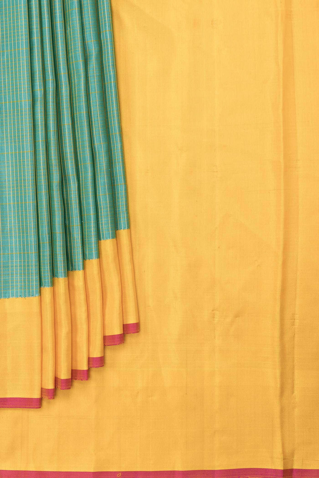 Sea Green Gadwal Silk Saree