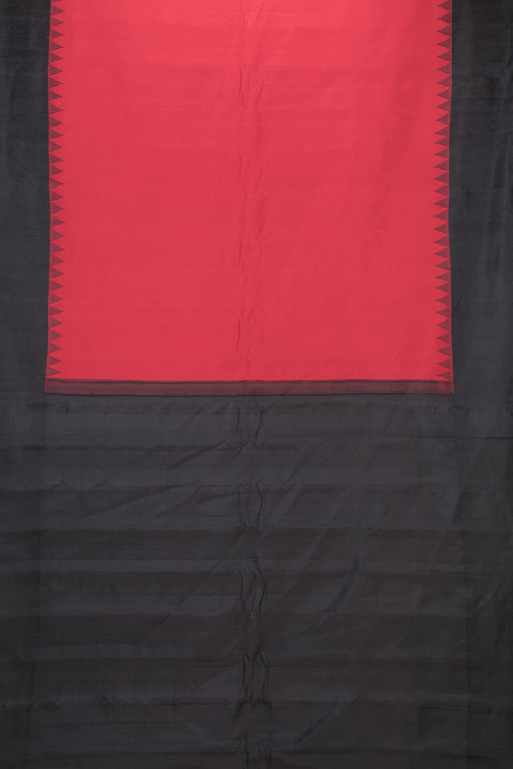 Red Dual Tone Gadwal Silk Saree