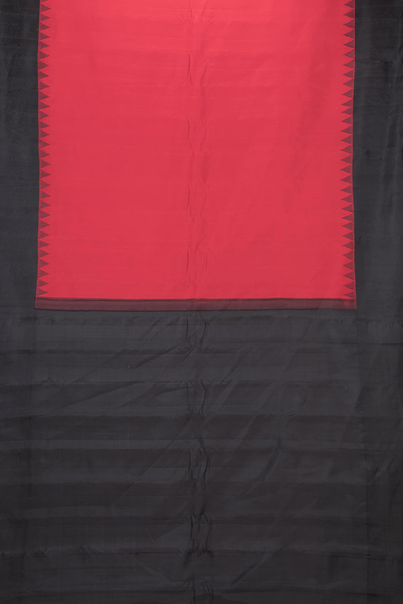 Red Dual Tone Gadwal Silk Saree