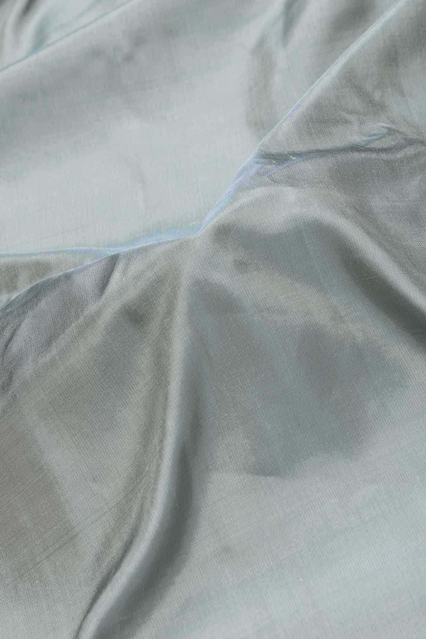 Grey Dual Tone Gadwal Silk Saree