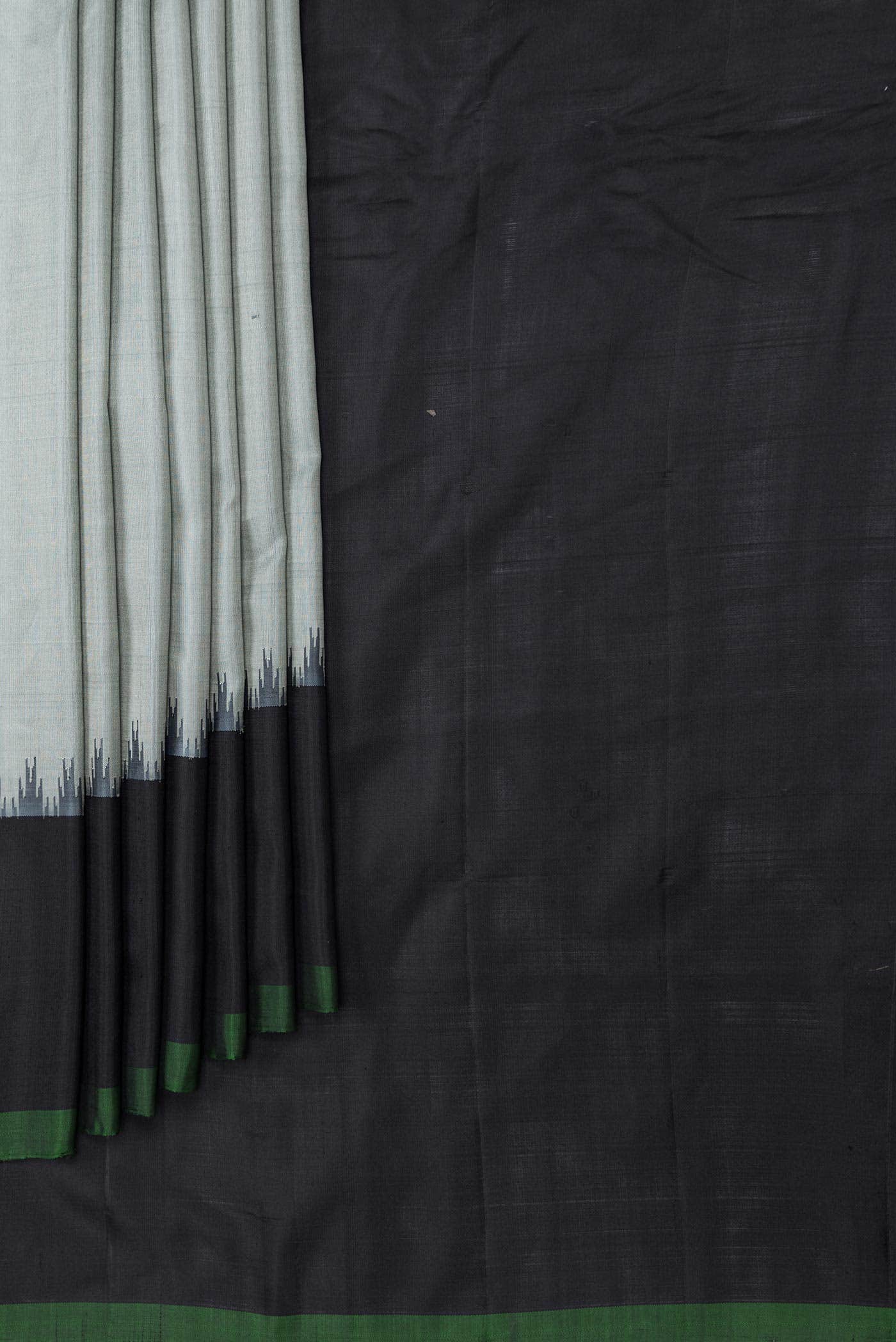 Grey Dual Tone Gadwal Silk Saree