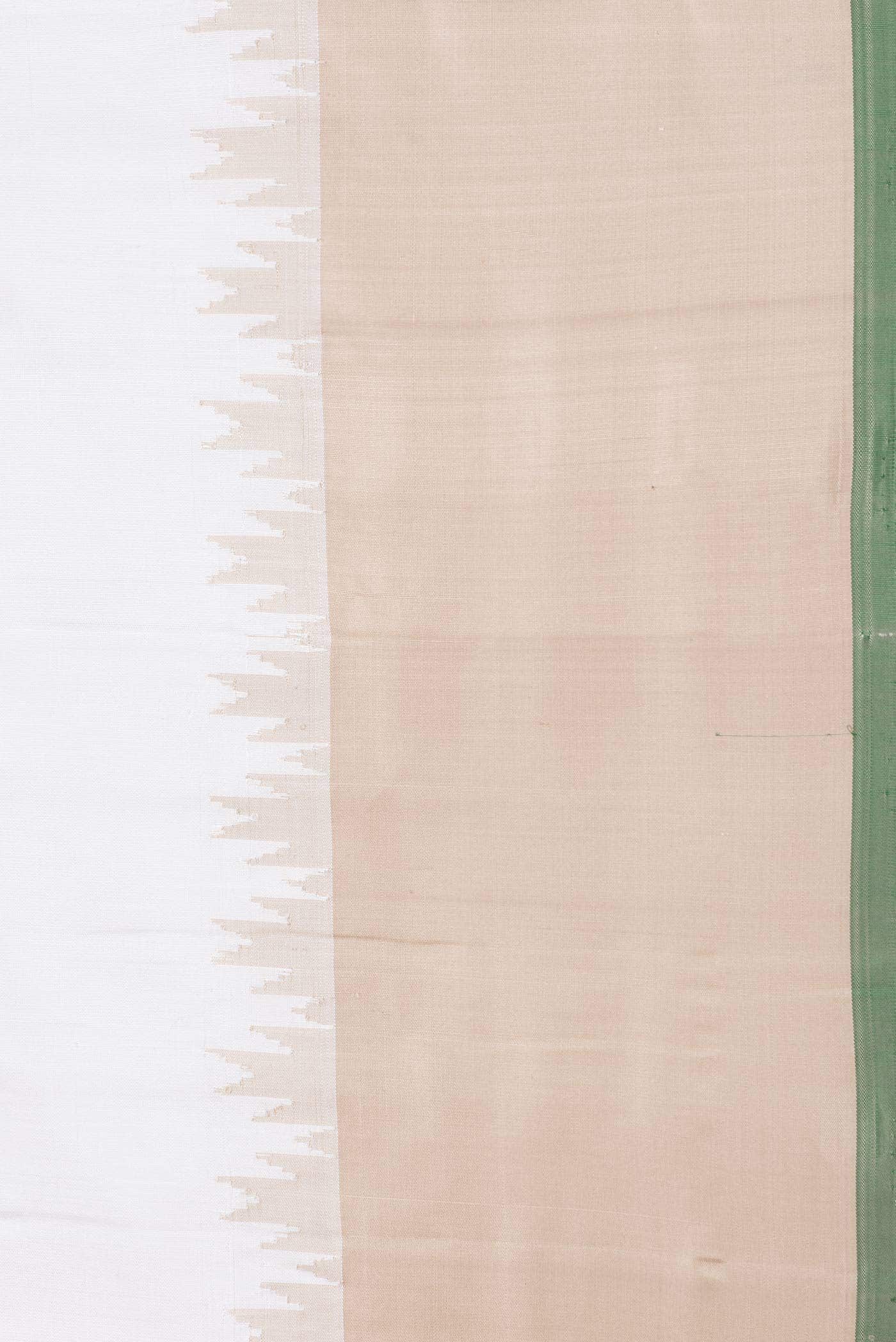Off White Gadwal Silk Saree