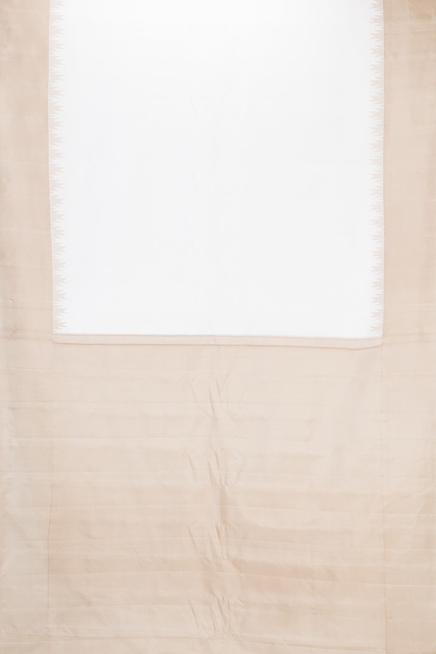 Off White Gadwal Silk Saree