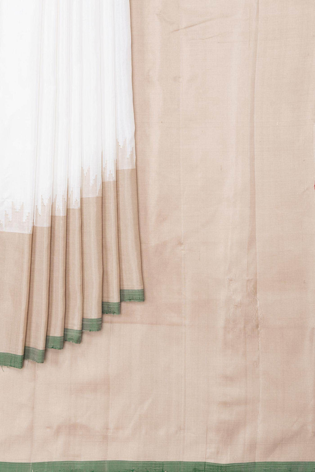 Off White Gadwal Silk Saree