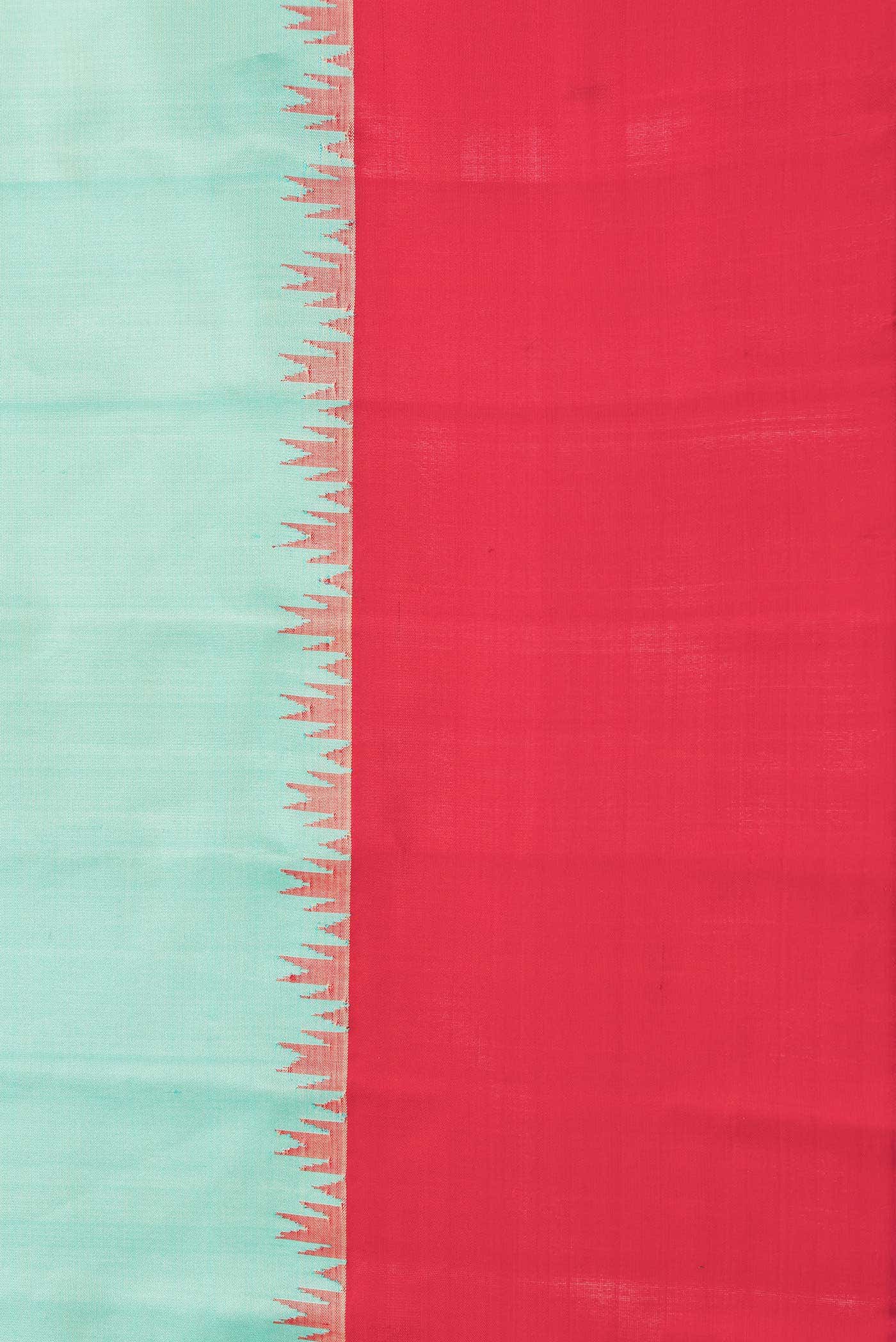 Sea Green Gadwal Silk Saree