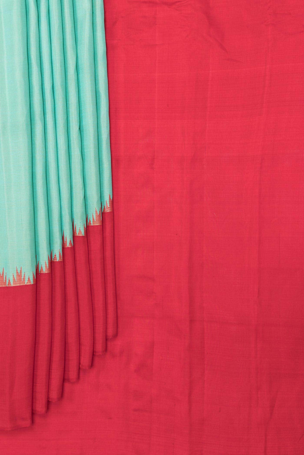 Sea Green Gadwal Silk Saree